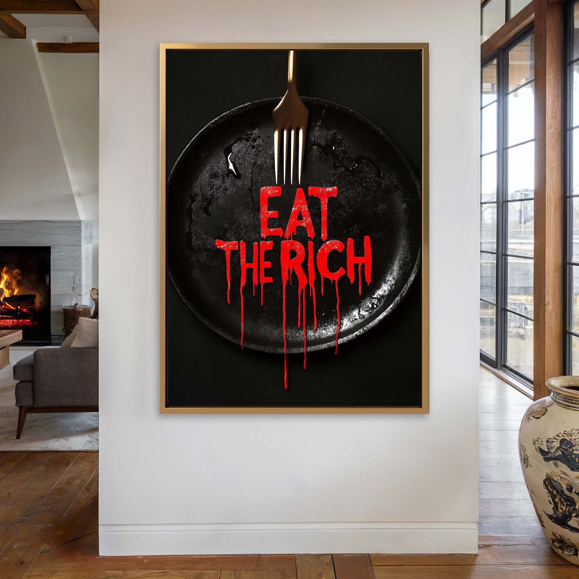 Eat the Rich Canvas Print Canvas Art Wildfrog Art