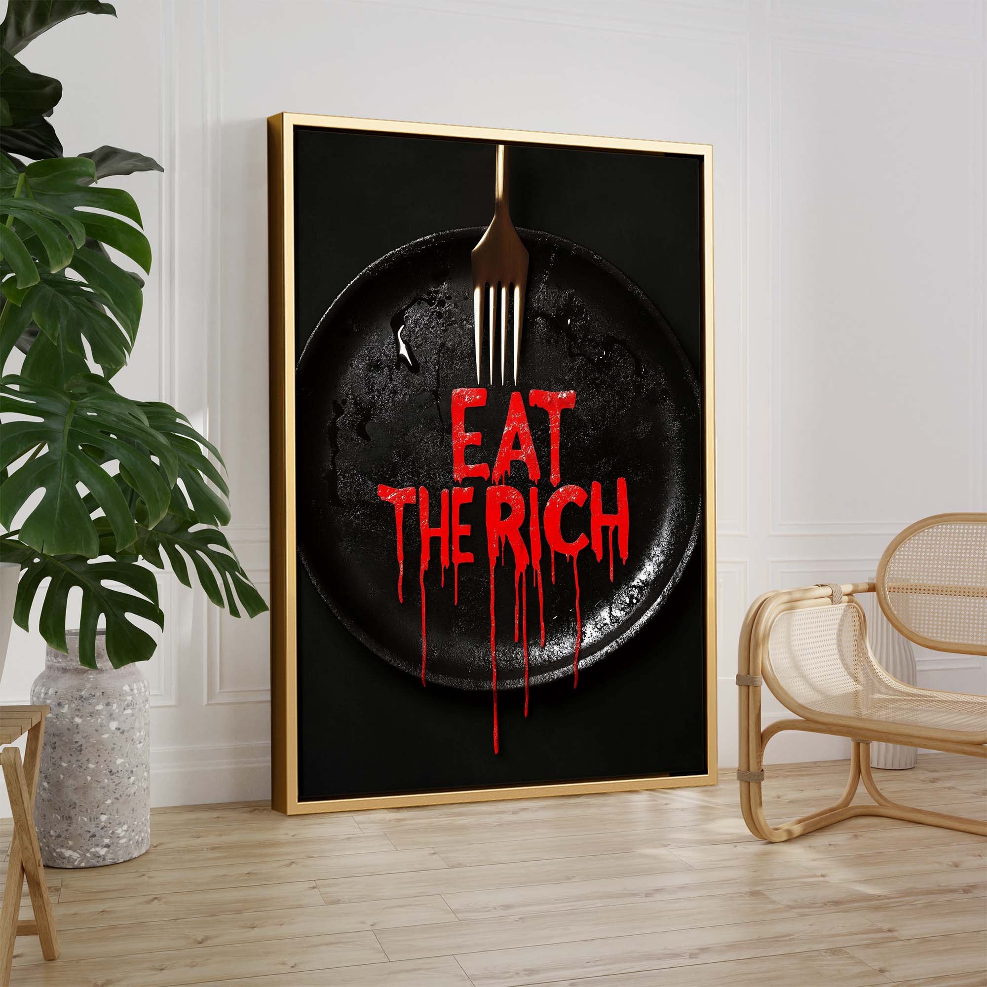 Eat the Rich Canvas Print Canvas Art Wildfrog Art