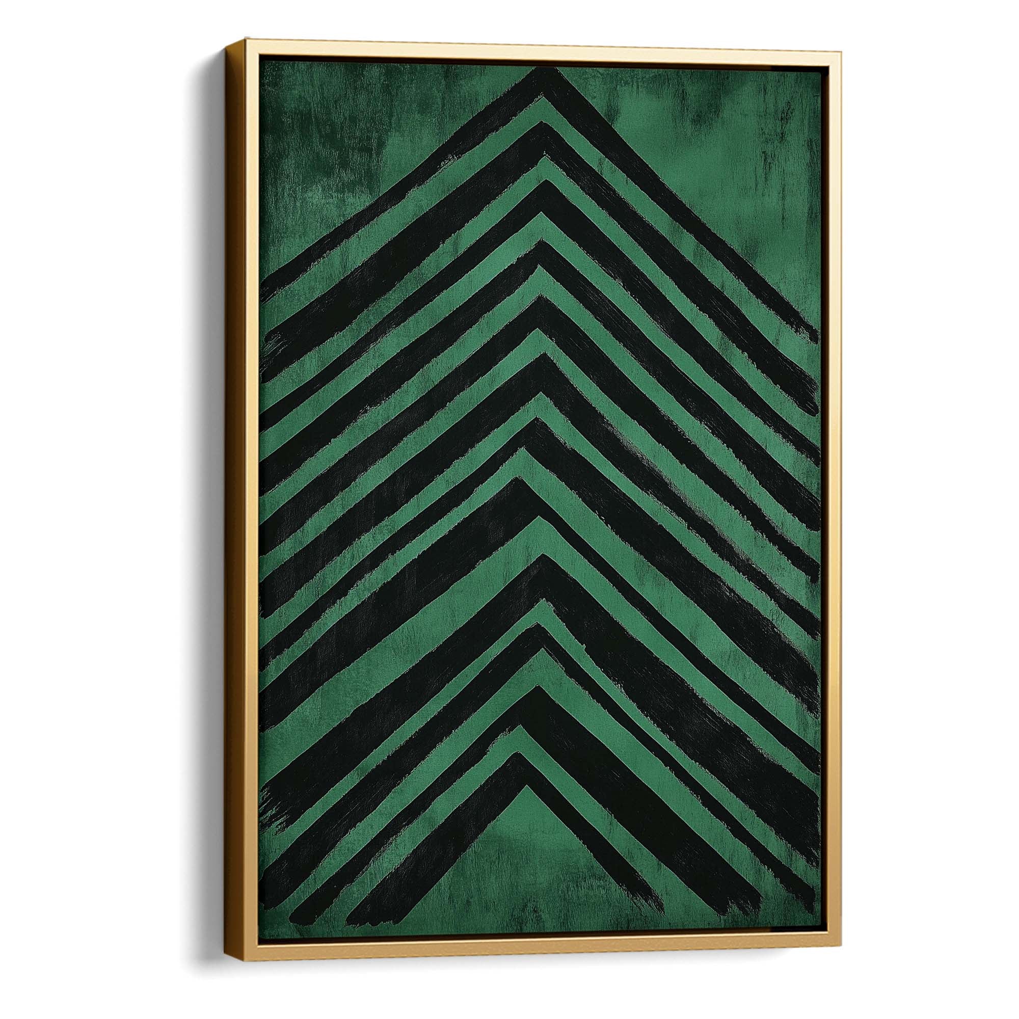Emerald Chevron Canvas Print Canvas Art Wildfrog Art