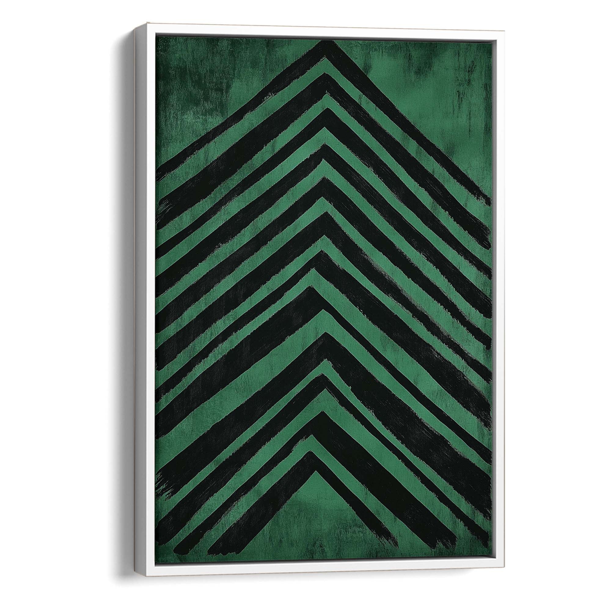 Emerald Chevron Canvas Print Canvas Art Wildfrog Art