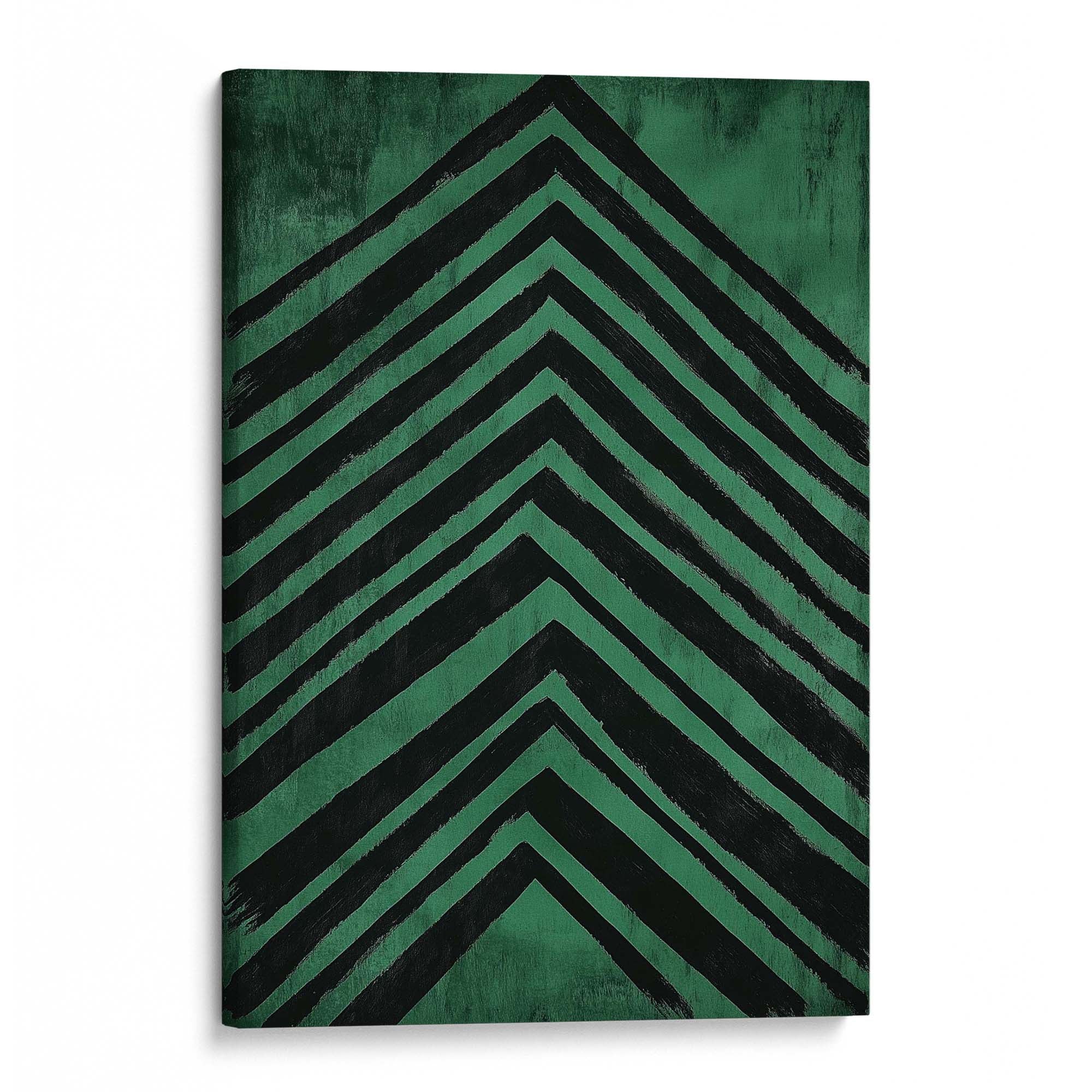 Emerald Chevron Canvas Print Canvas Art Wildfrog Art