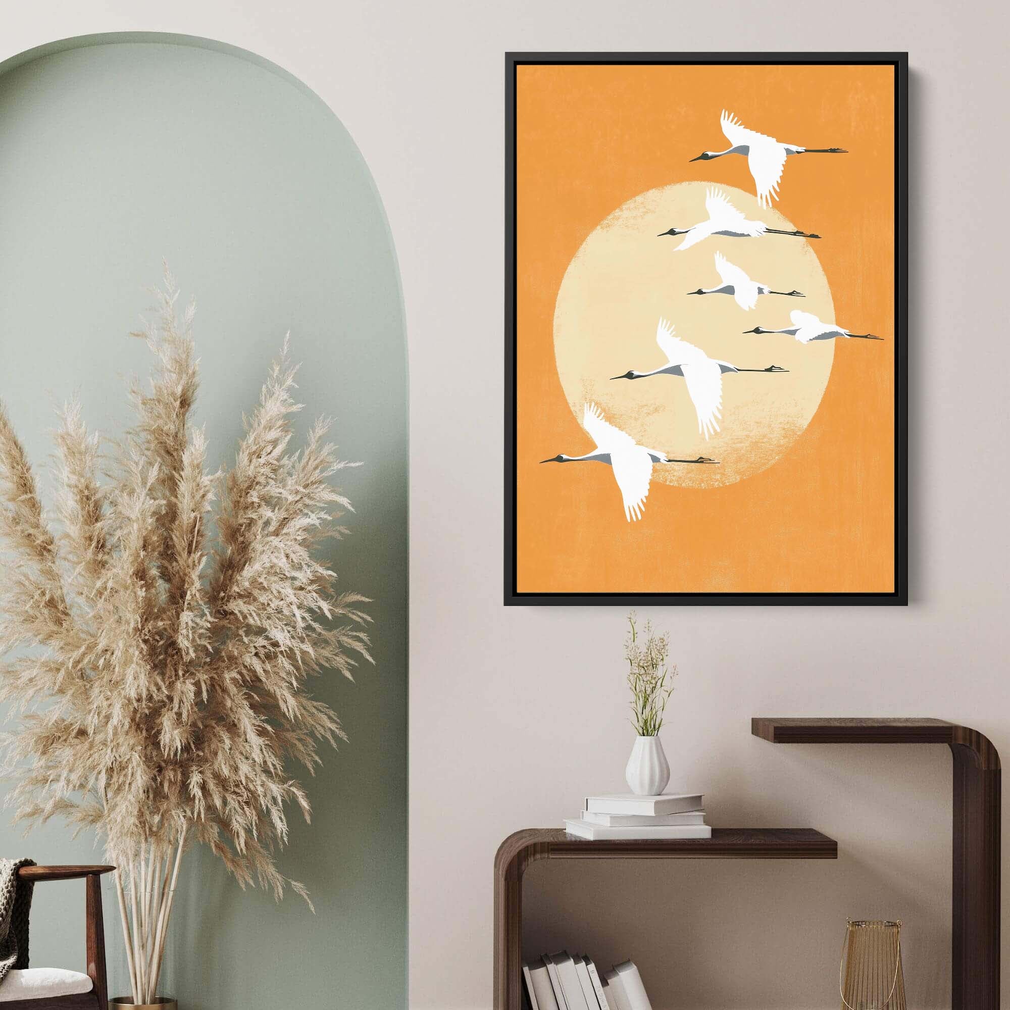 Evening Cranes Canvas Print Canvas Art Wildfrog Art