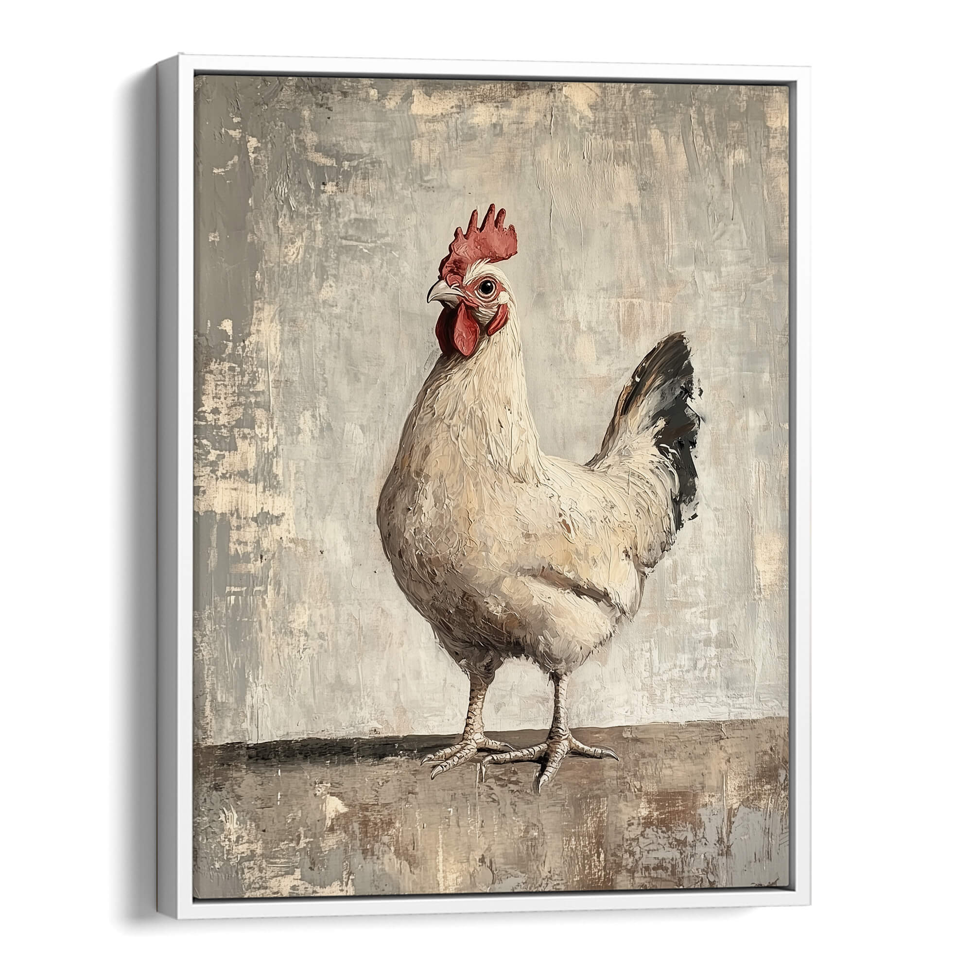Farmhouse Cockerel Canvas Print Canvas Art Wildfrog Art
