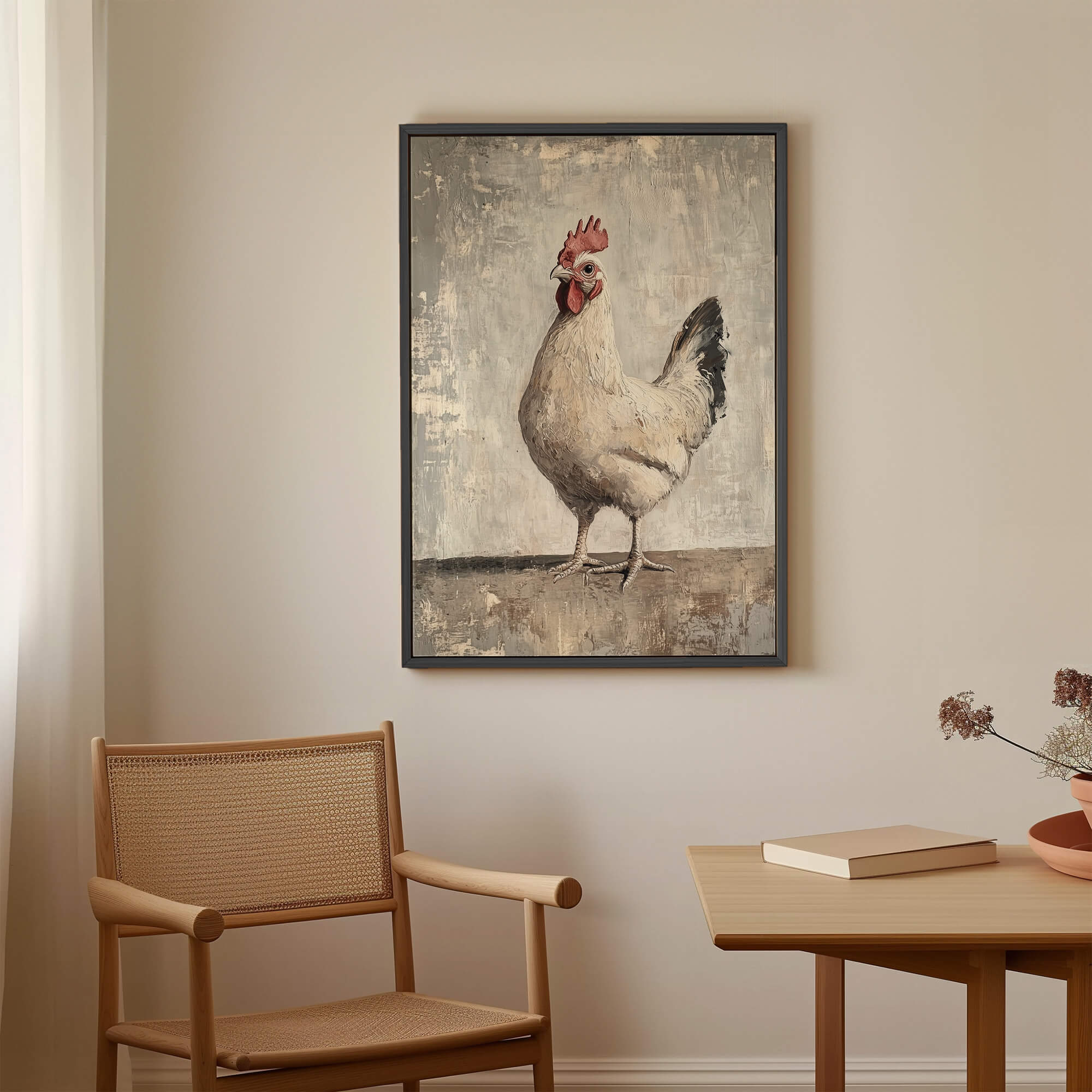 Farmhouse Cockerel Canvas Print Canvas Art Wildfrog Art