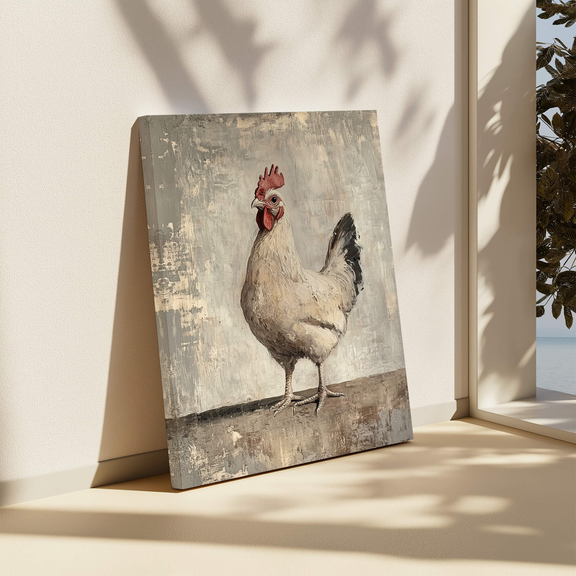Farmhouse Cockerel Canvas Print Canvas Art Wildfrog Art