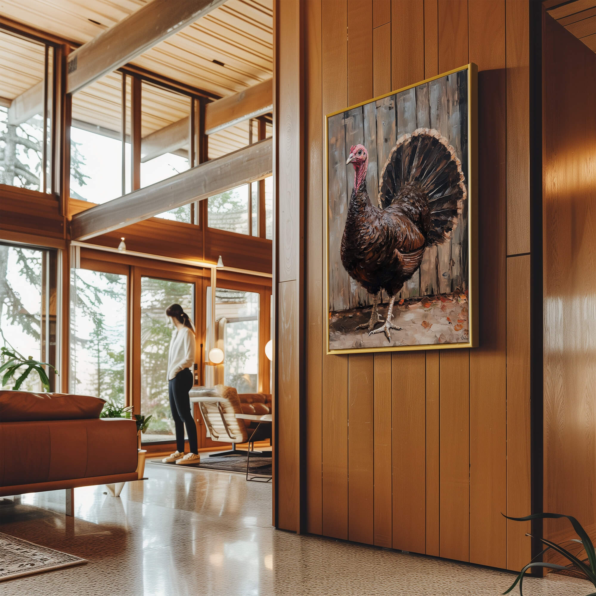 Farmhouse Turkey Canvas Print Canvas Art Wildfrog Art