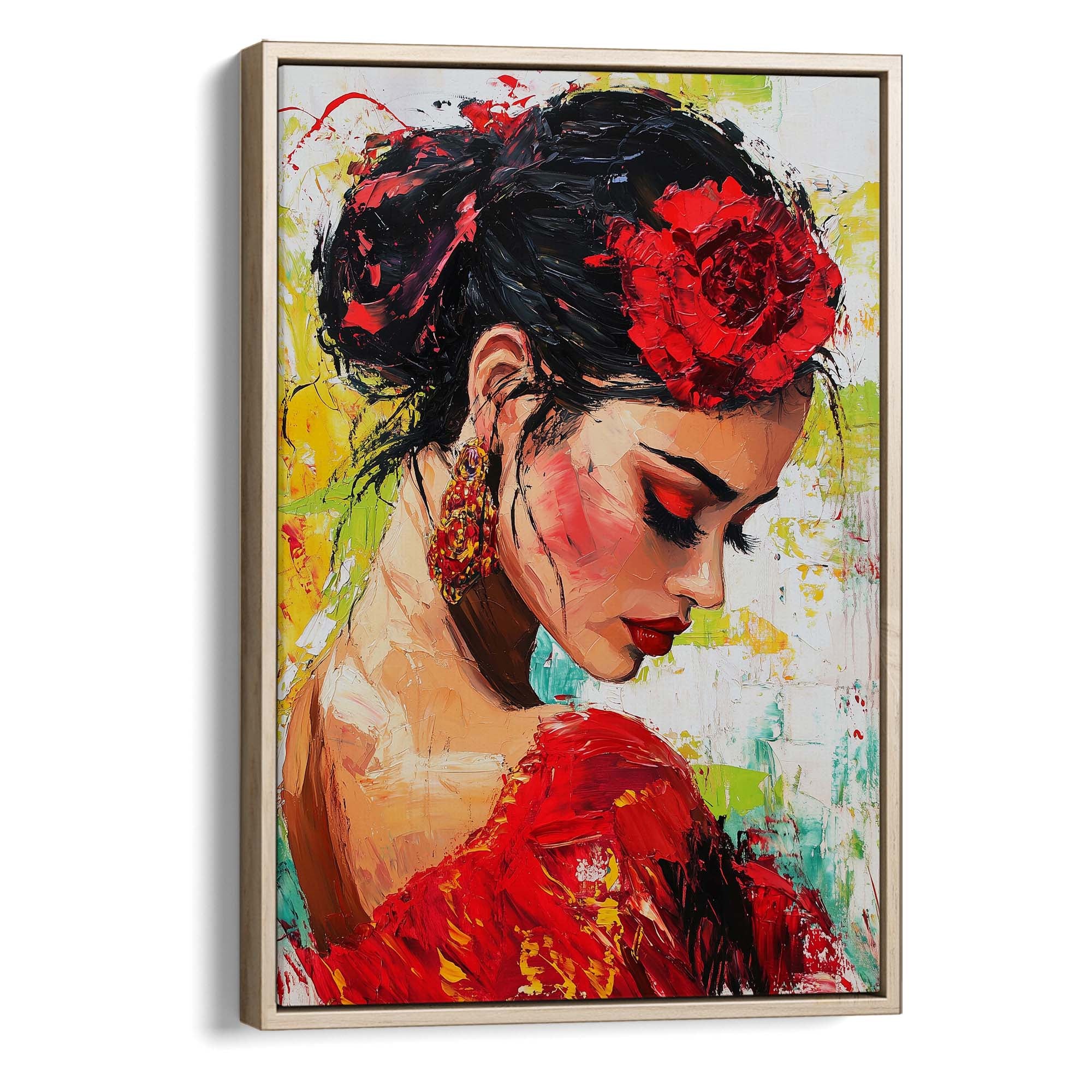 Flamenco Lady Canvas Print Canvas Art Wildfrog Art