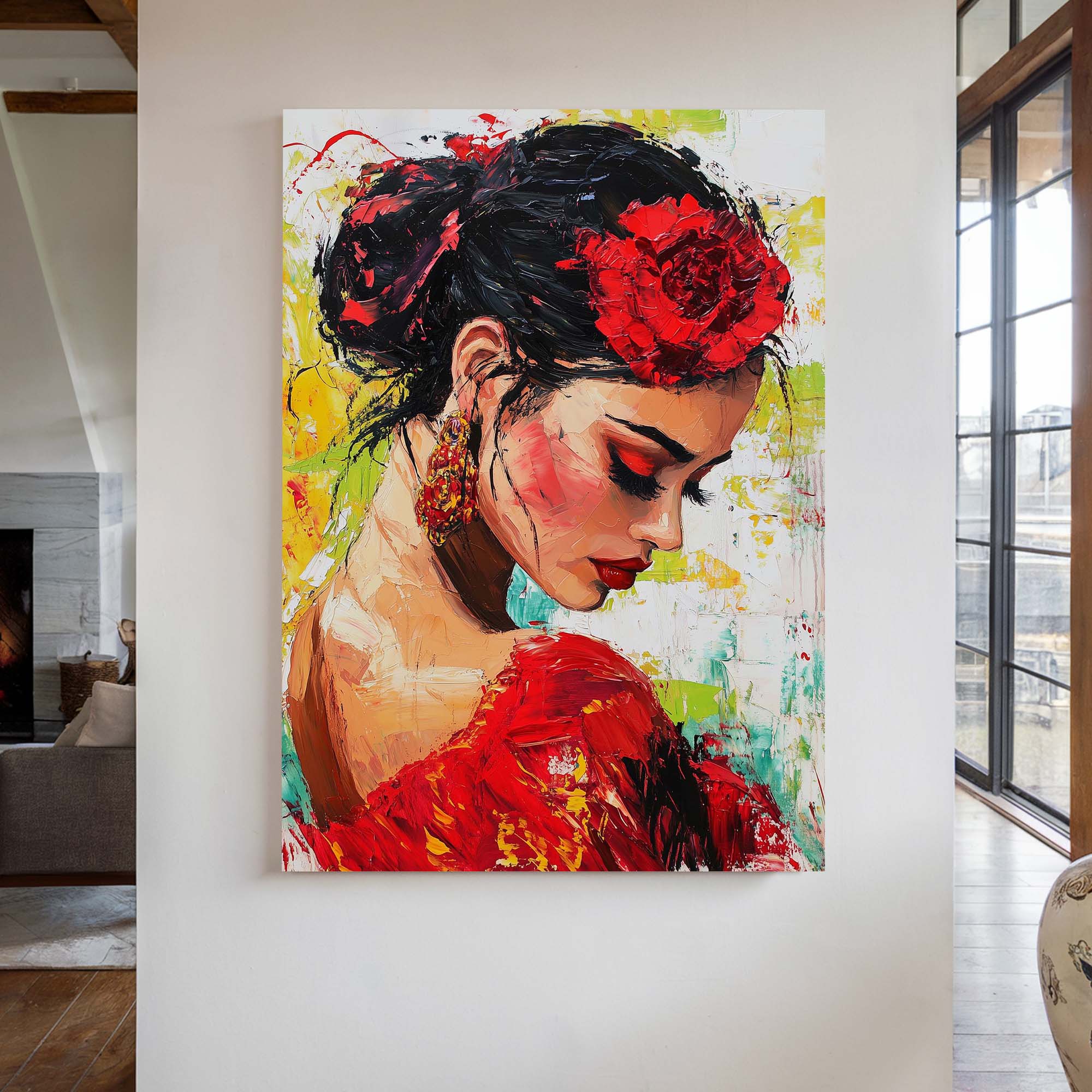 Flamenco Lady Canvas Print Canvas Art Wildfrog Art