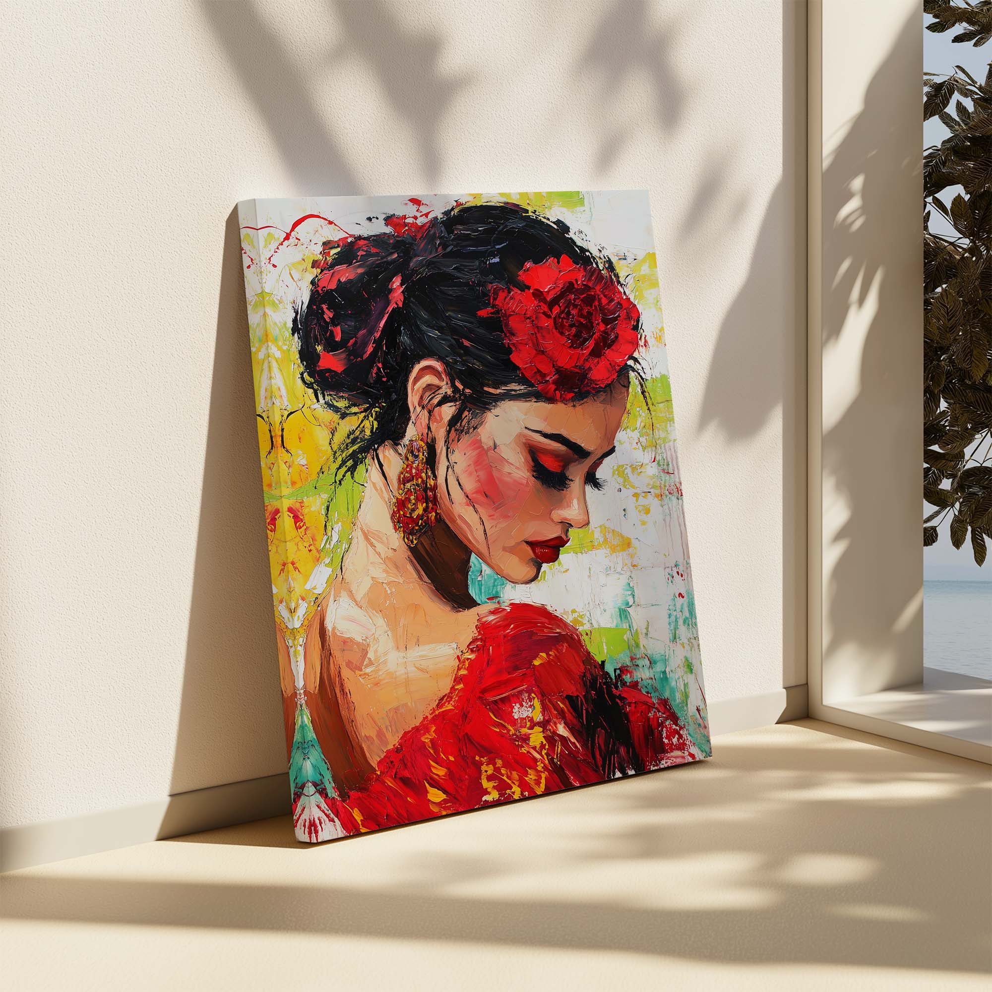 Flamenco Lady Canvas Print Canvas Art Wildfrog Art
