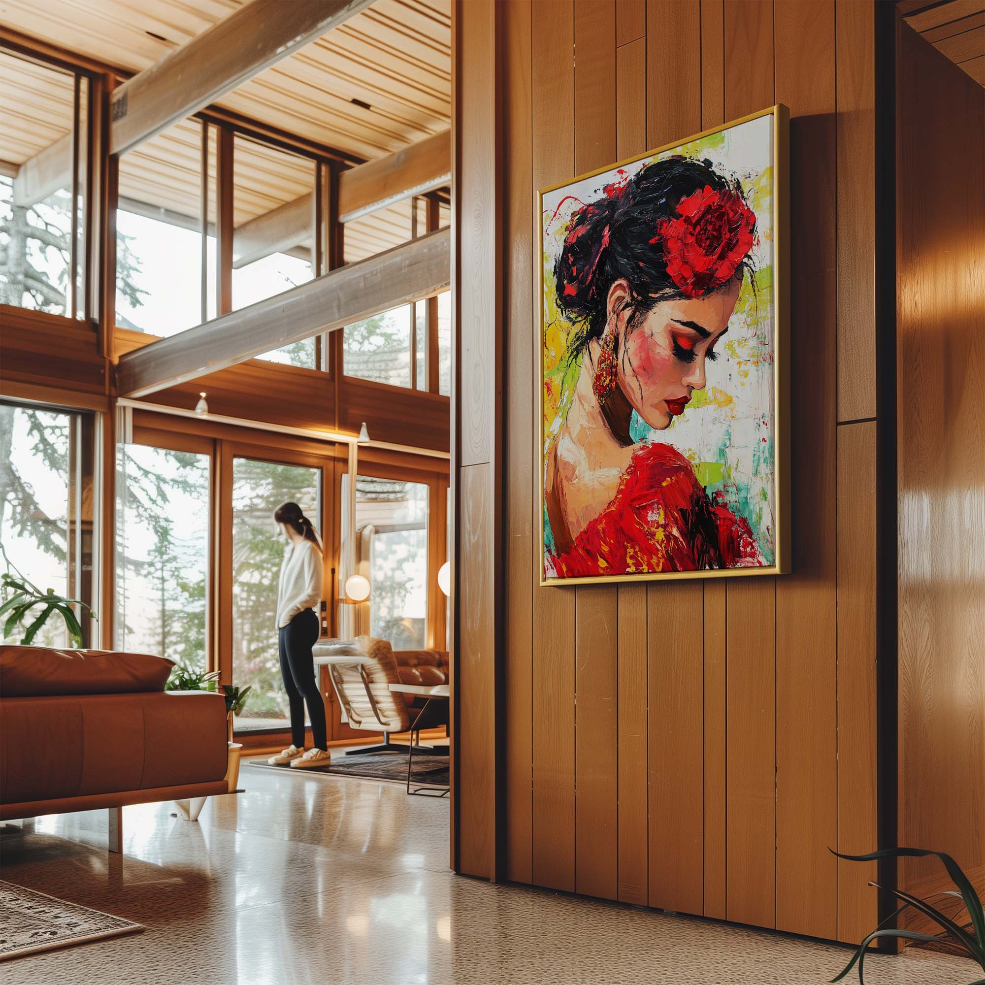 Flamenco Lady Canvas Print Canvas Art Wildfrog Art