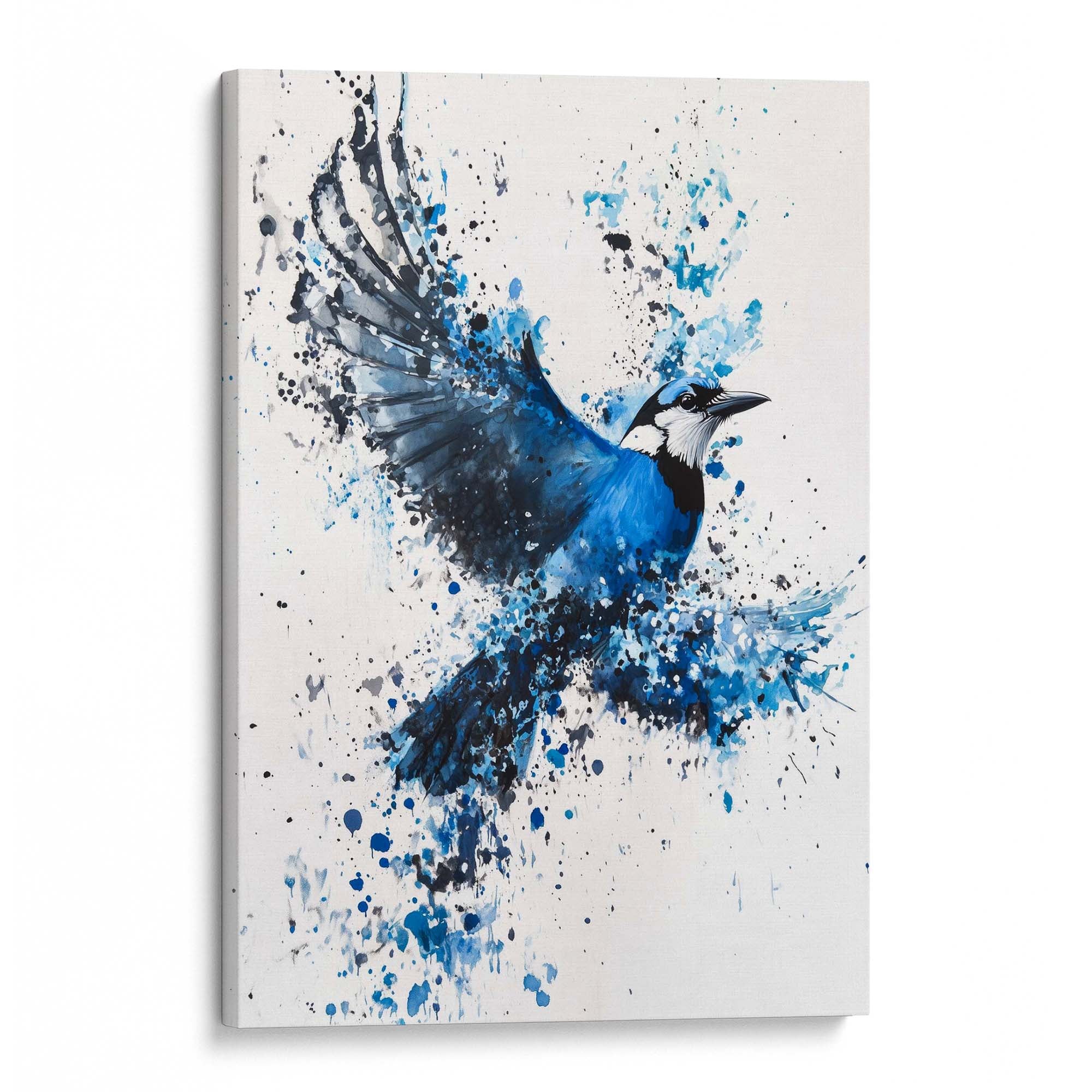 Flying Blue Jay No2 Canvas Print Canvas Art Wildfrog Art