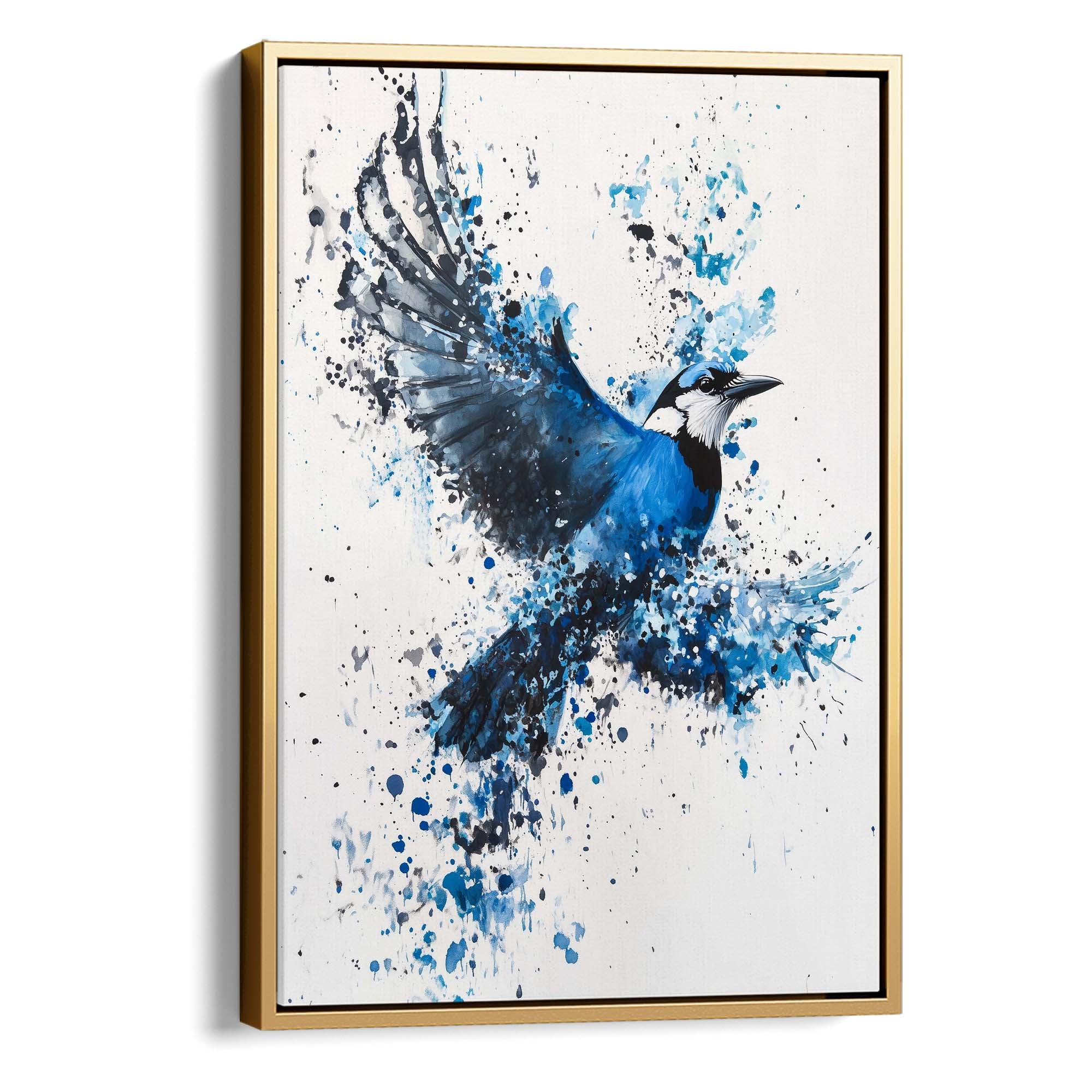 Flying Blue Jay No2 Canvas Print Canvas Art Wildfrog Art