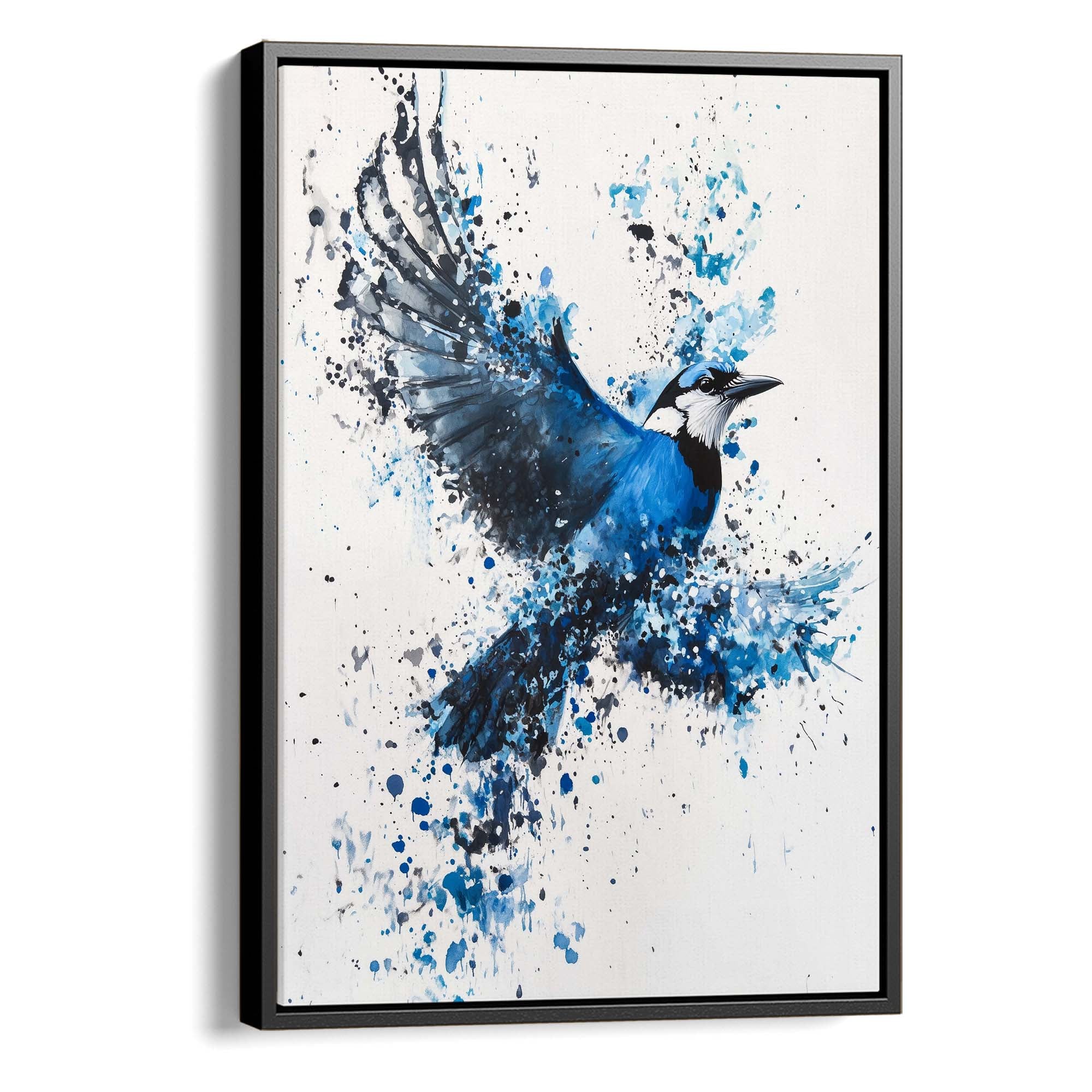 Flying Blue Jay No2 Canvas Print Canvas Art Wildfrog Art