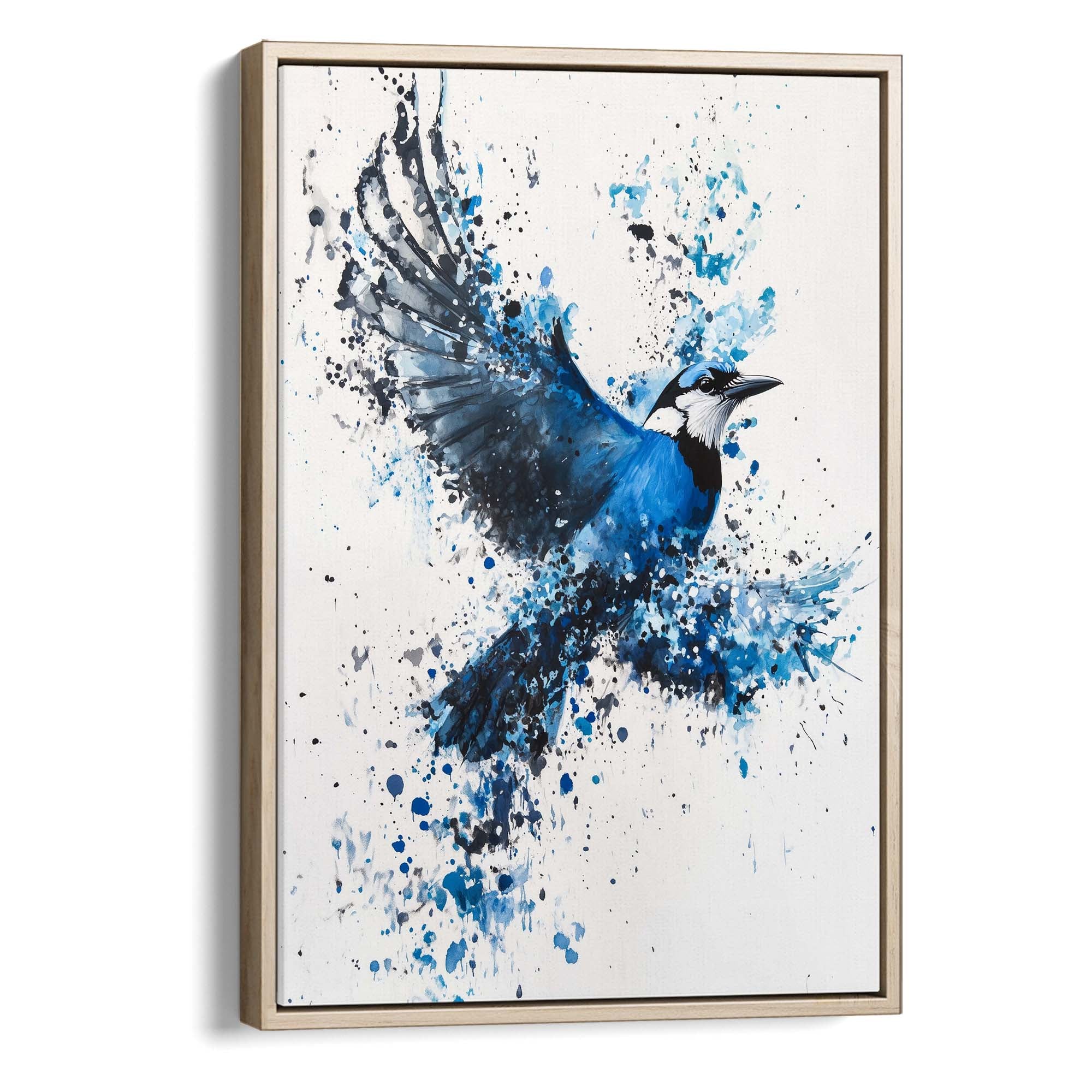 Flying Blue Jay No2 Canvas Print Canvas Art Wildfrog Art