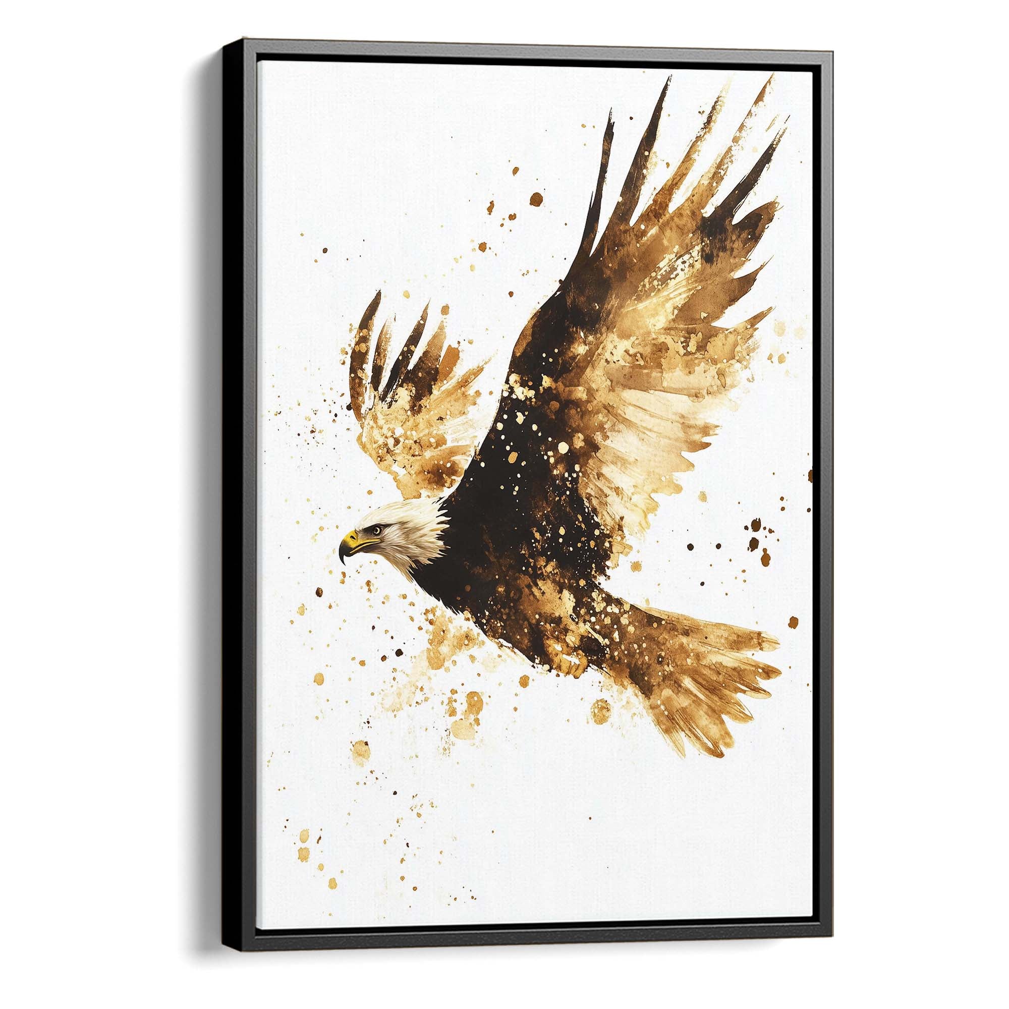 Flying Eagle Splash Canvas Print Canvas Art Wildfrog Art