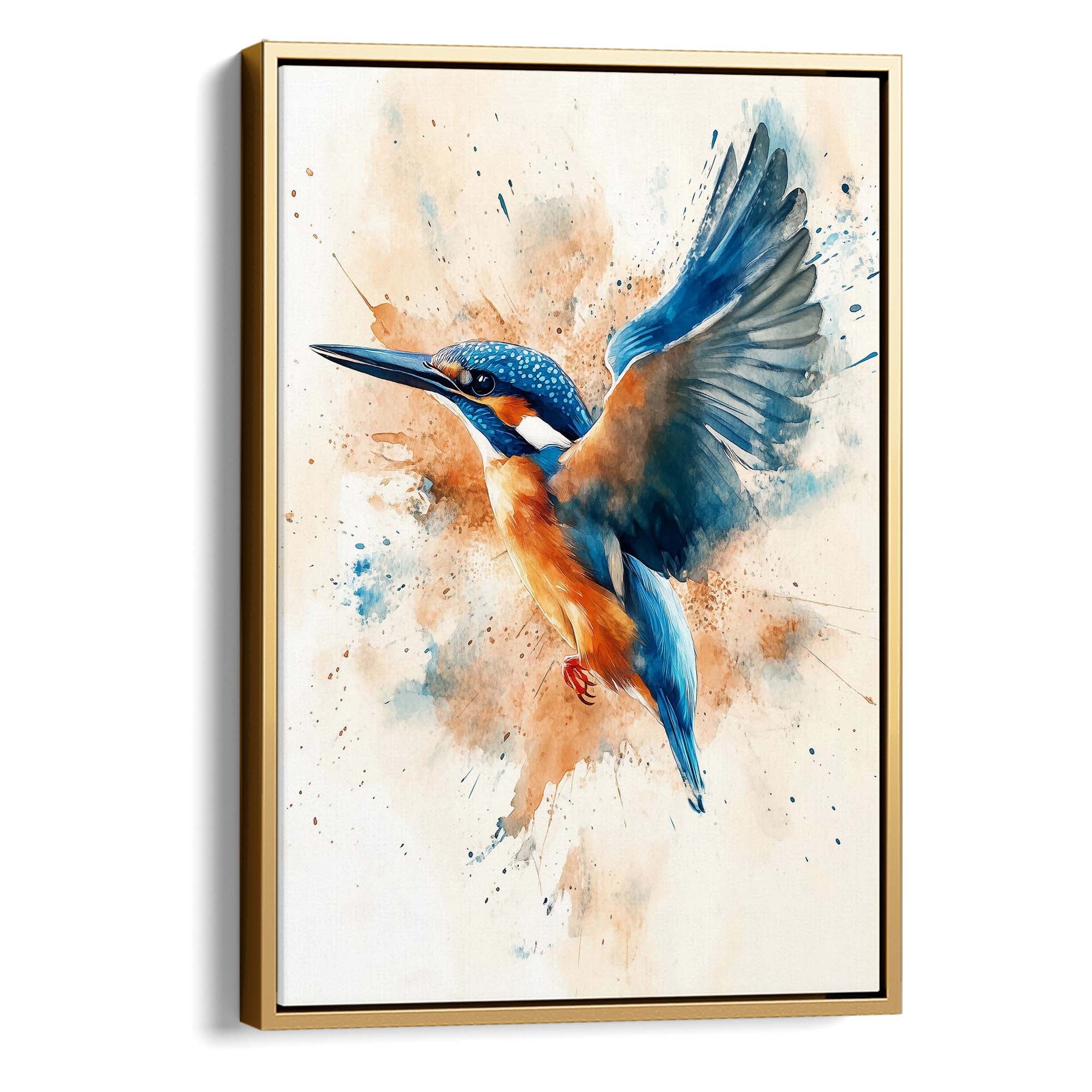 Flying Kingfisher No1 Canvas Print Canvas Art Wildfrog Art