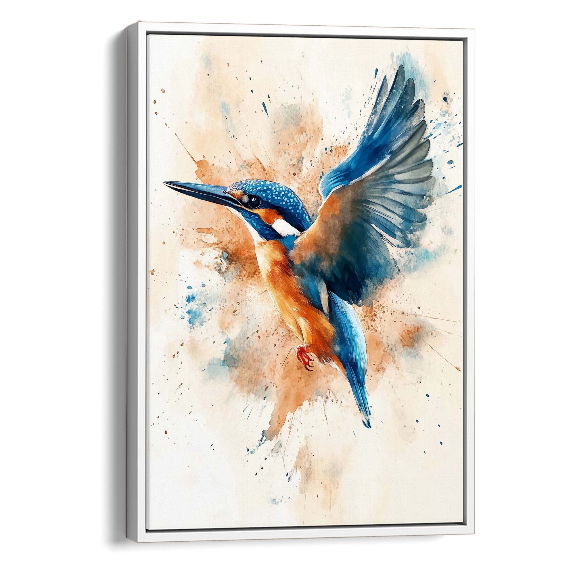Flying Kingfisher No1 Canvas Print Canvas Art Wildfrog Art