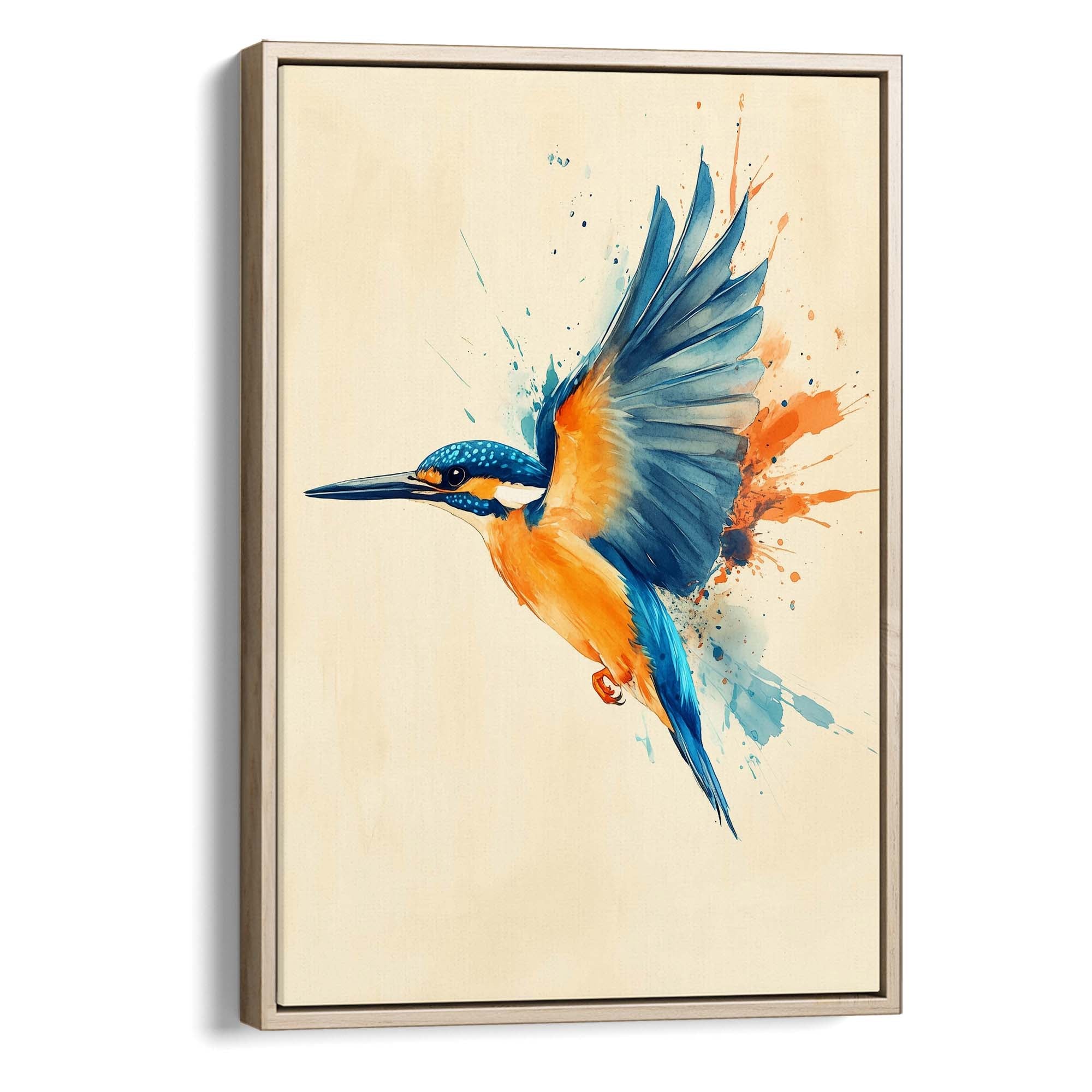 Flying Kingfisher Canvas Print Canvas Art Wildfrog Art