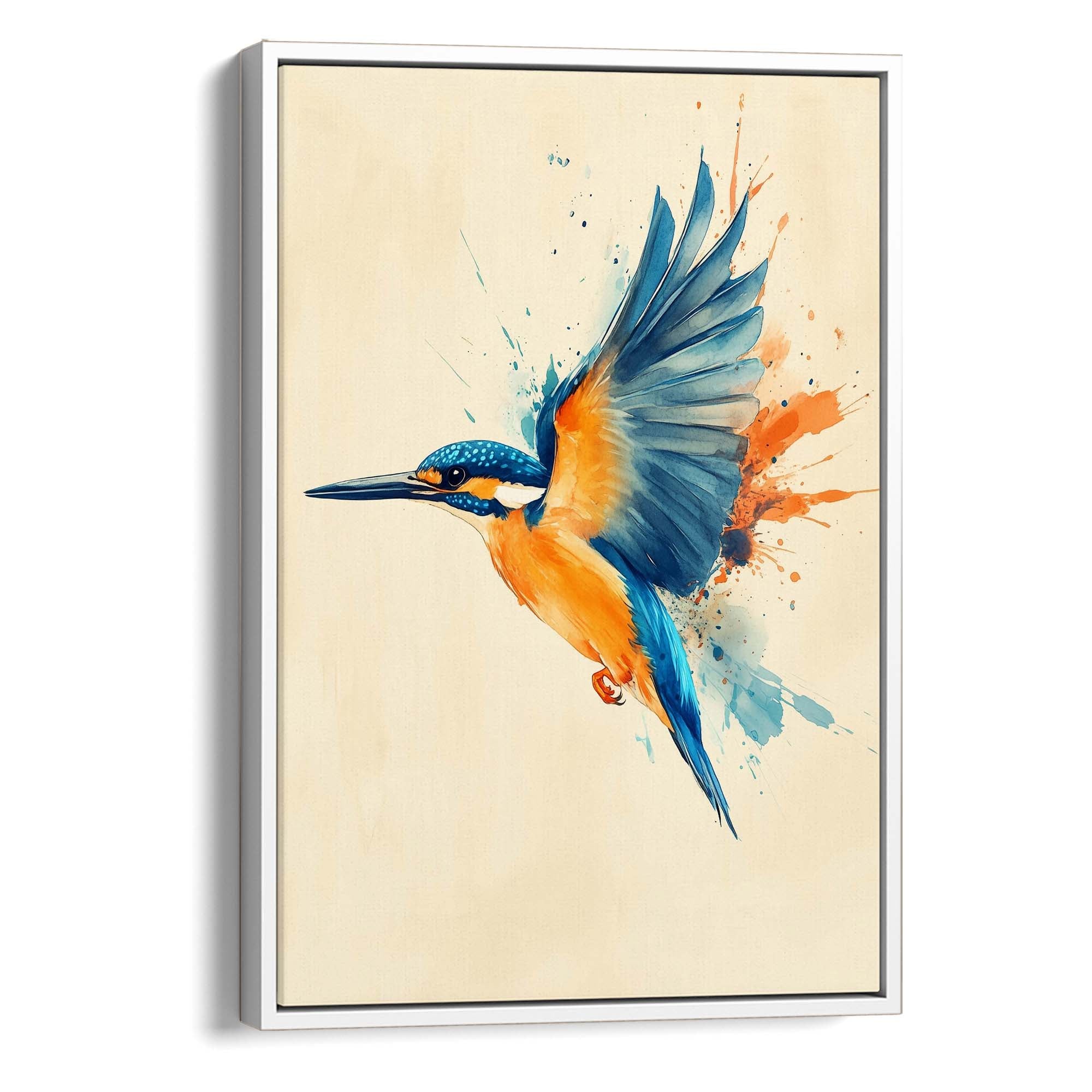 Flying Kingfisher Canvas Print Canvas Art Wildfrog Art