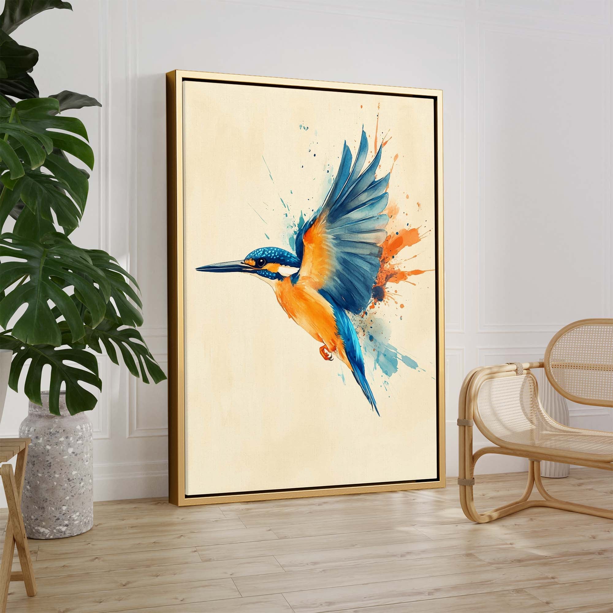 Flying Kingfisher Canvas Print Canvas Art Wildfrog Art