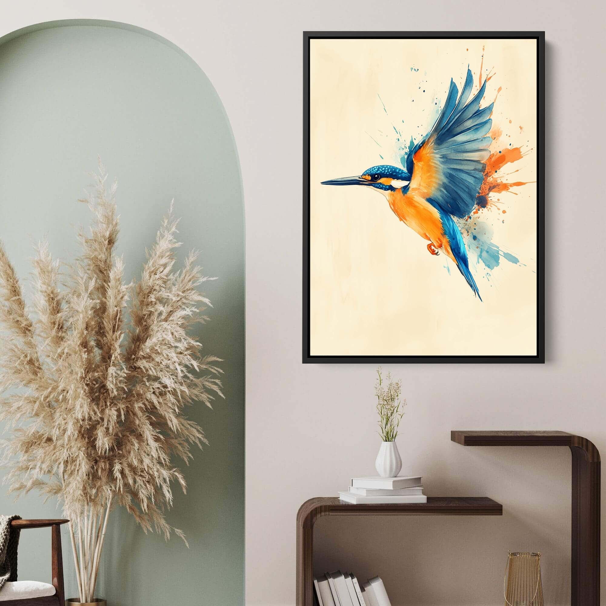 Flying Kingfisher Canvas Print Canvas Art Wildfrog Art