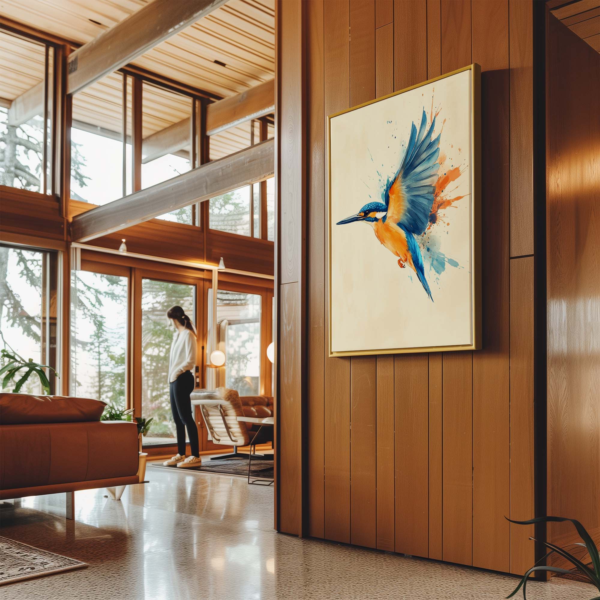 Flying Kingfisher Canvas Print Canvas Art Wildfrog Art