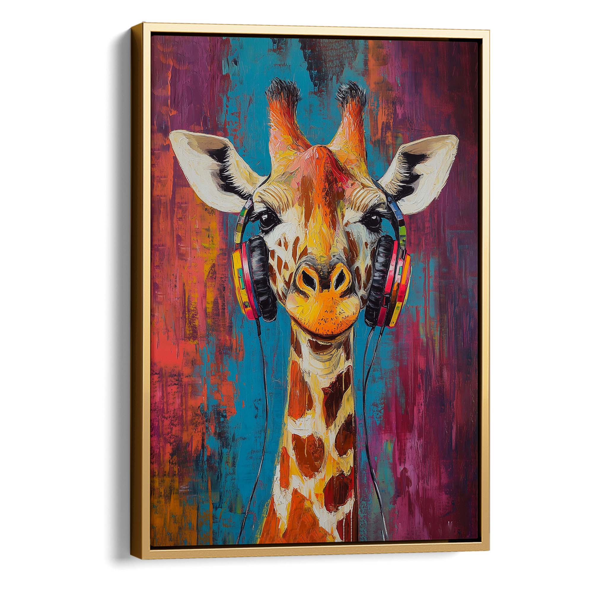 Giraffe DJ No2 Canvas Print