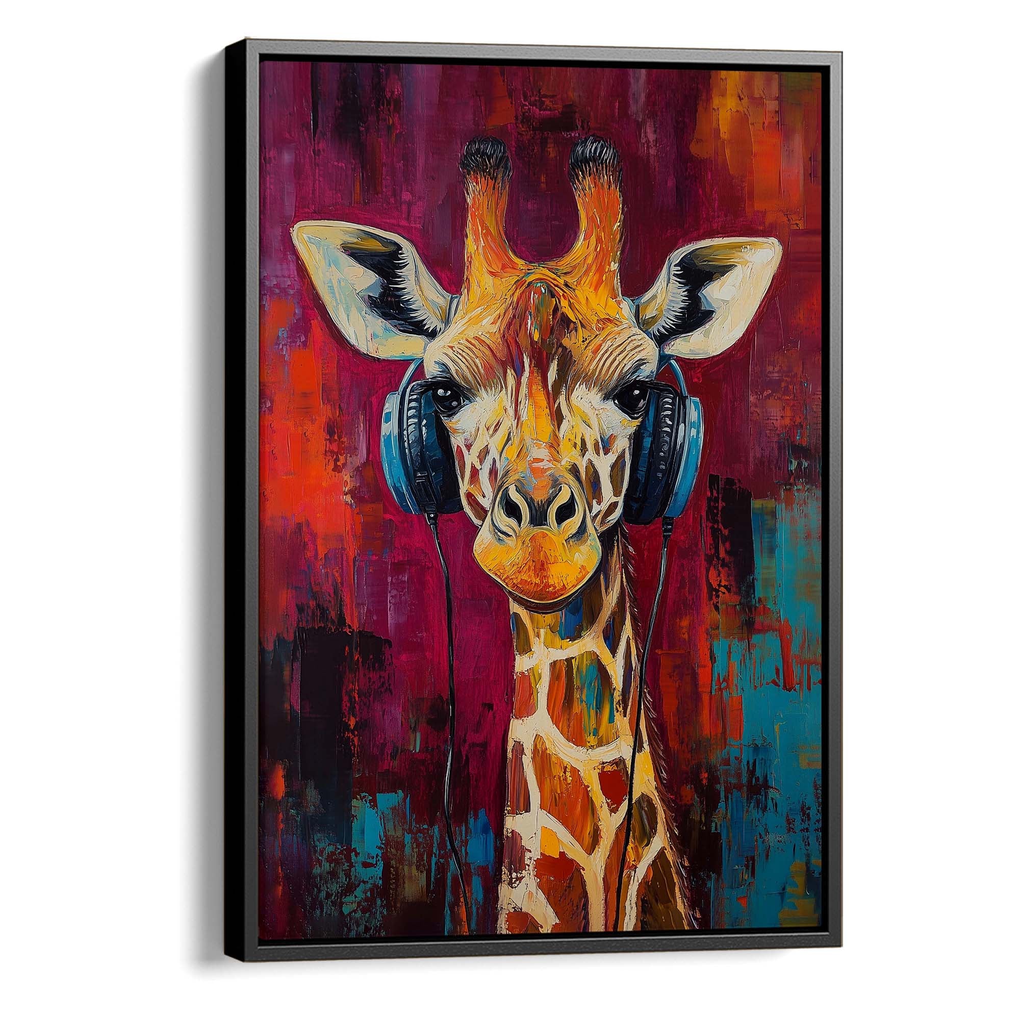 Giraffe DJ No3 Canvas Print