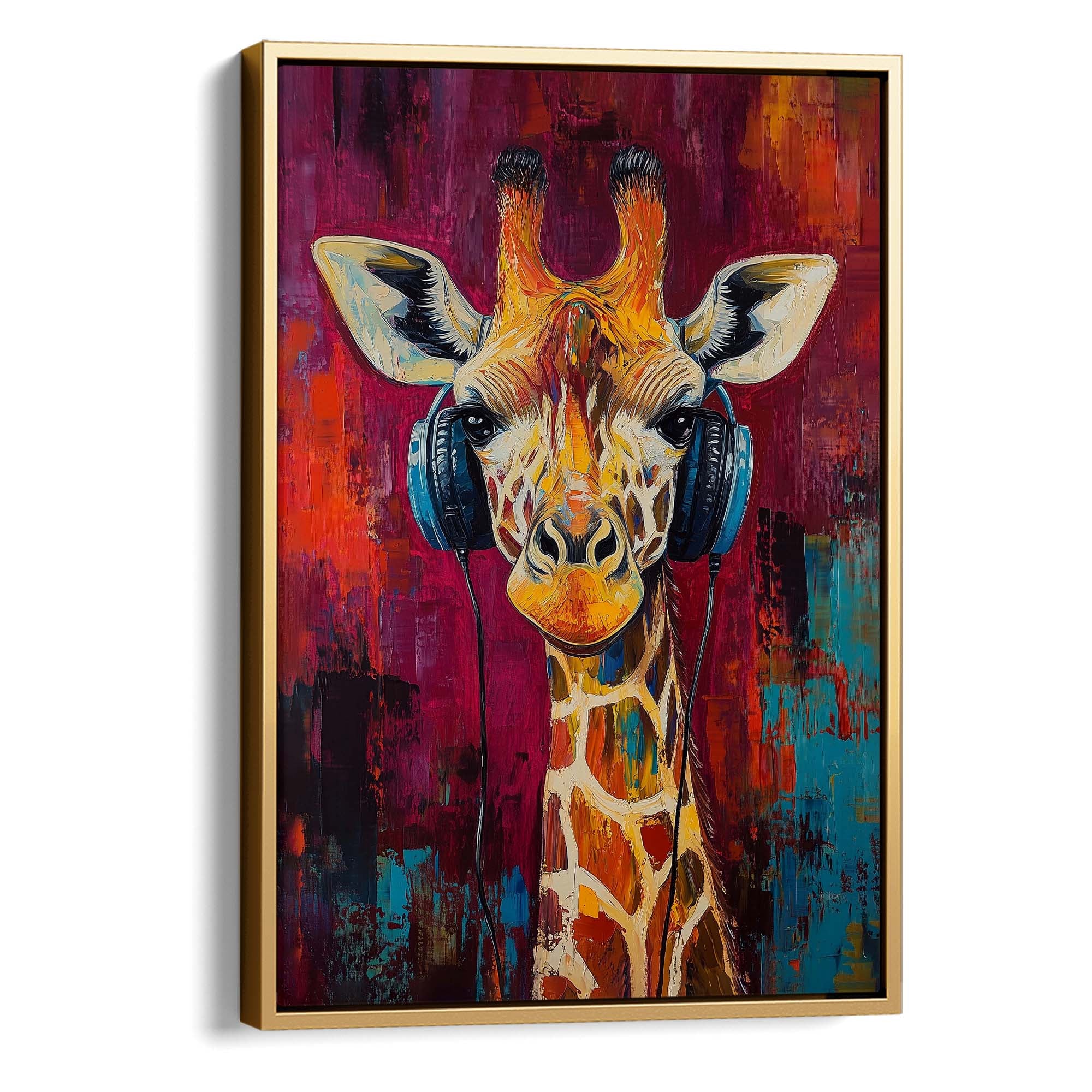 Giraffe DJ No3 Canvas Print