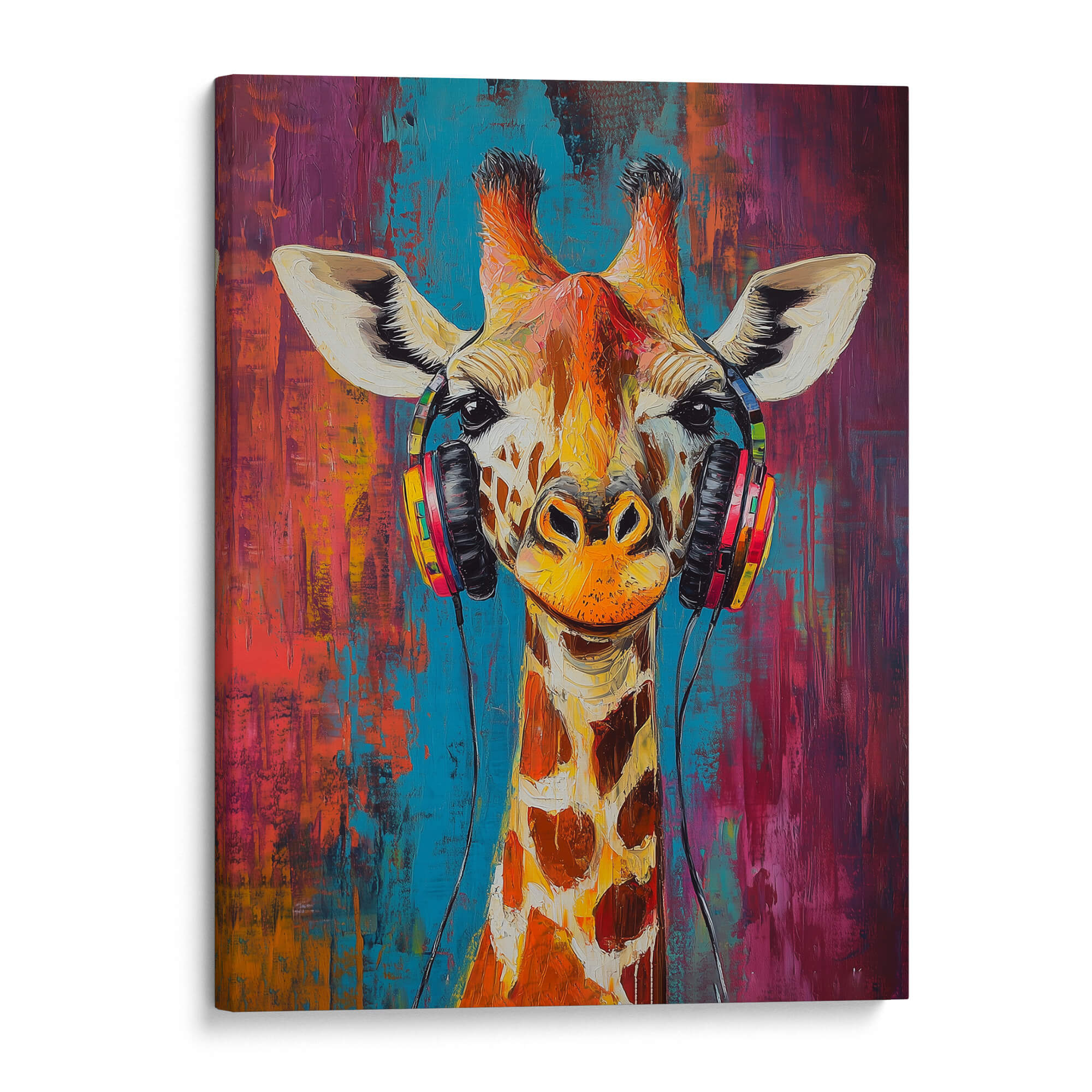 Giraffe DJ No2 Canvas Print