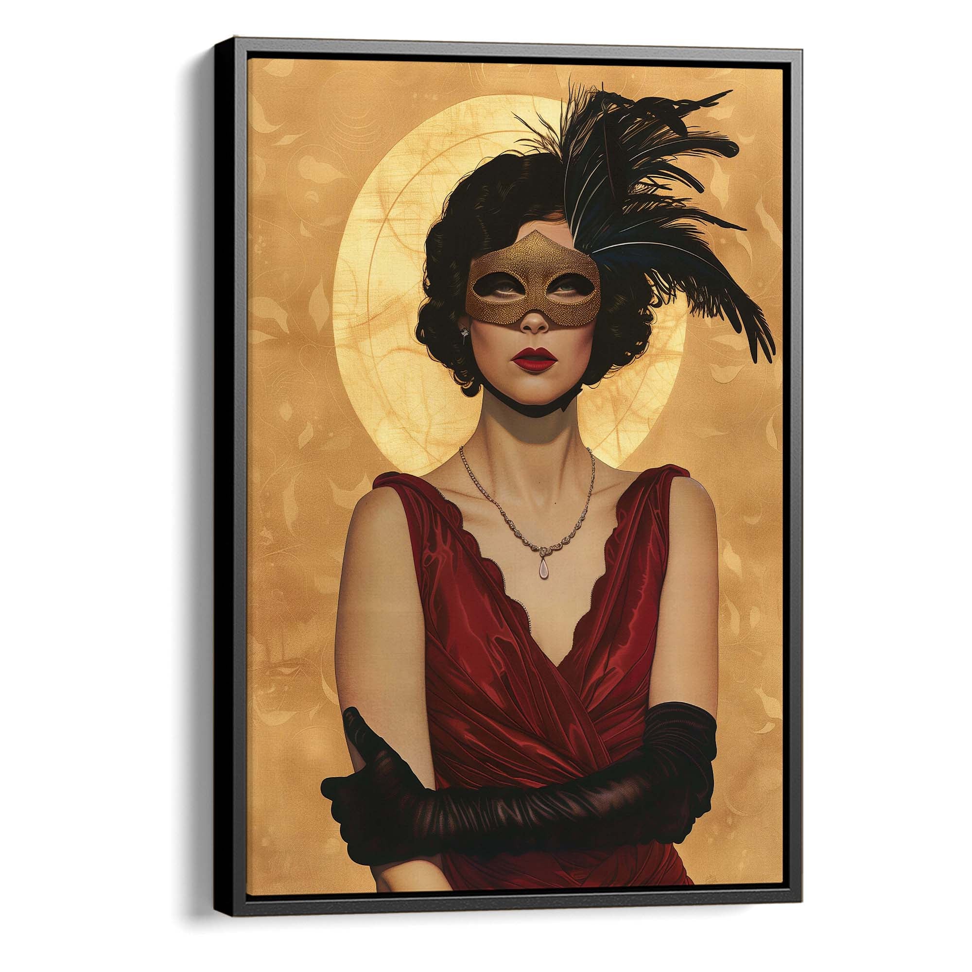 Masked Lady Canvas Print