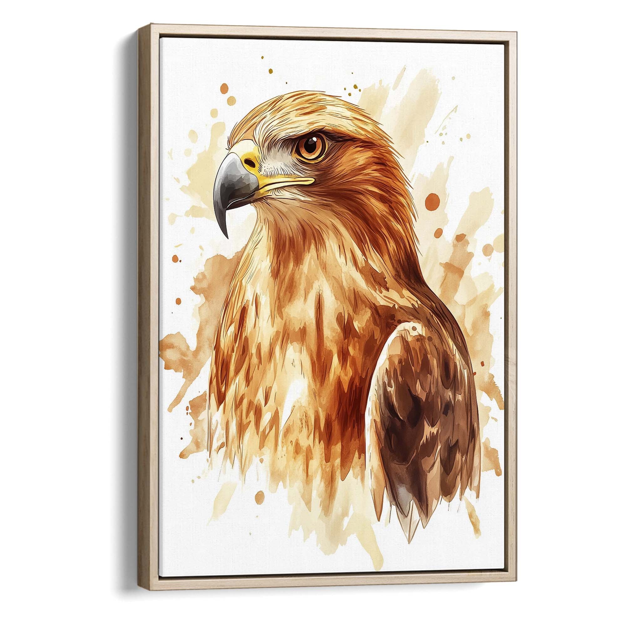 Golden Eagle Splash Canvas Print Canvas Art Wildfrog Art