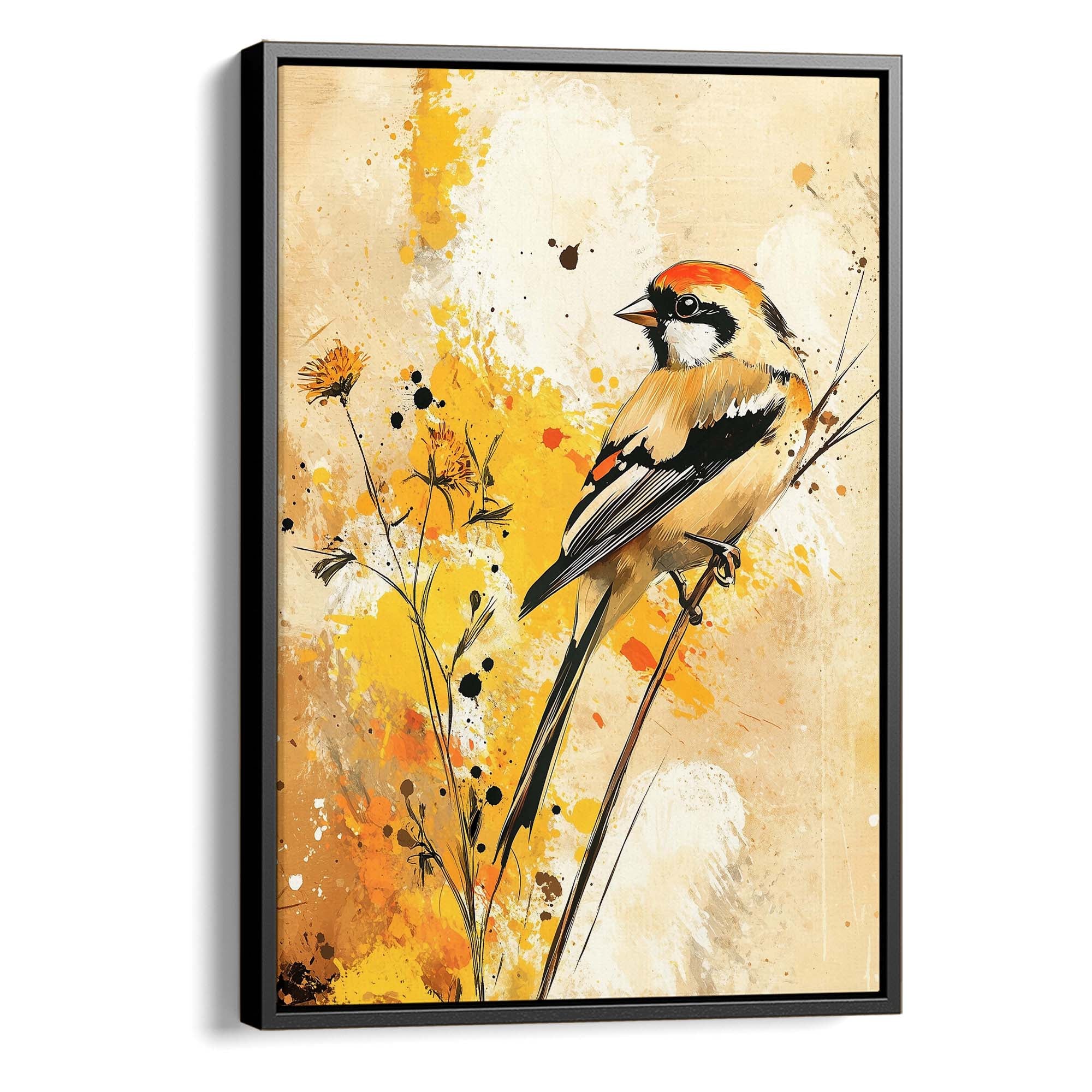 Golden Finch Splash Canvas Print Canvas Art Wildfrog Art