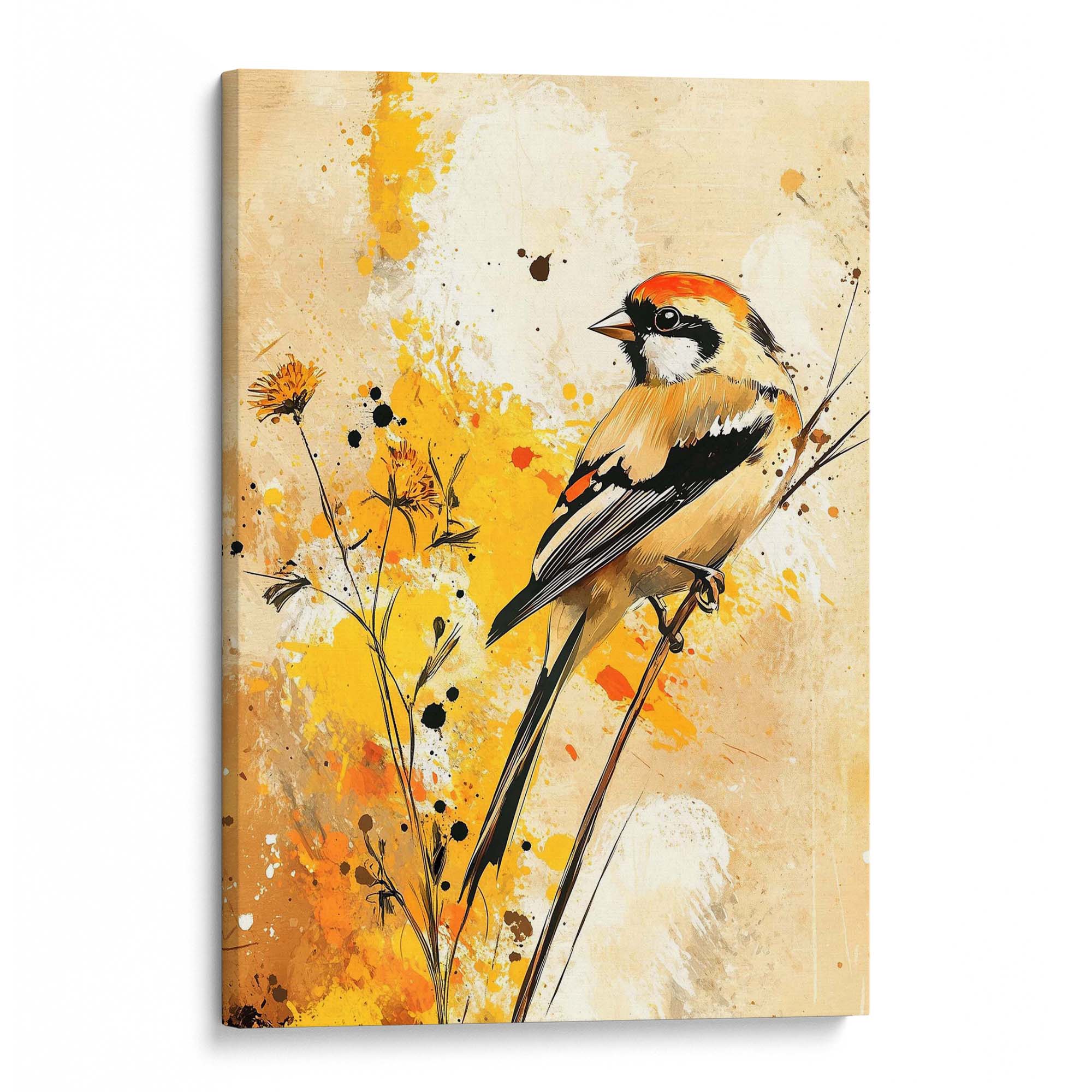Golden Finch Splash Canvas Print Canvas Art Wildfrog Art