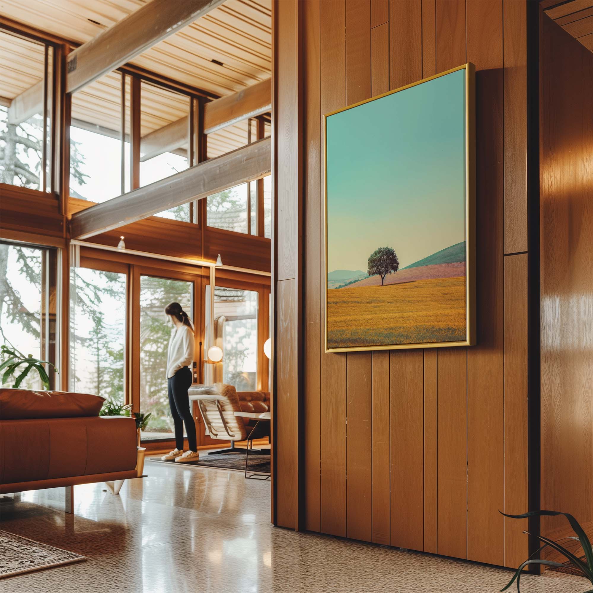 Golden Pillars Canvas Print