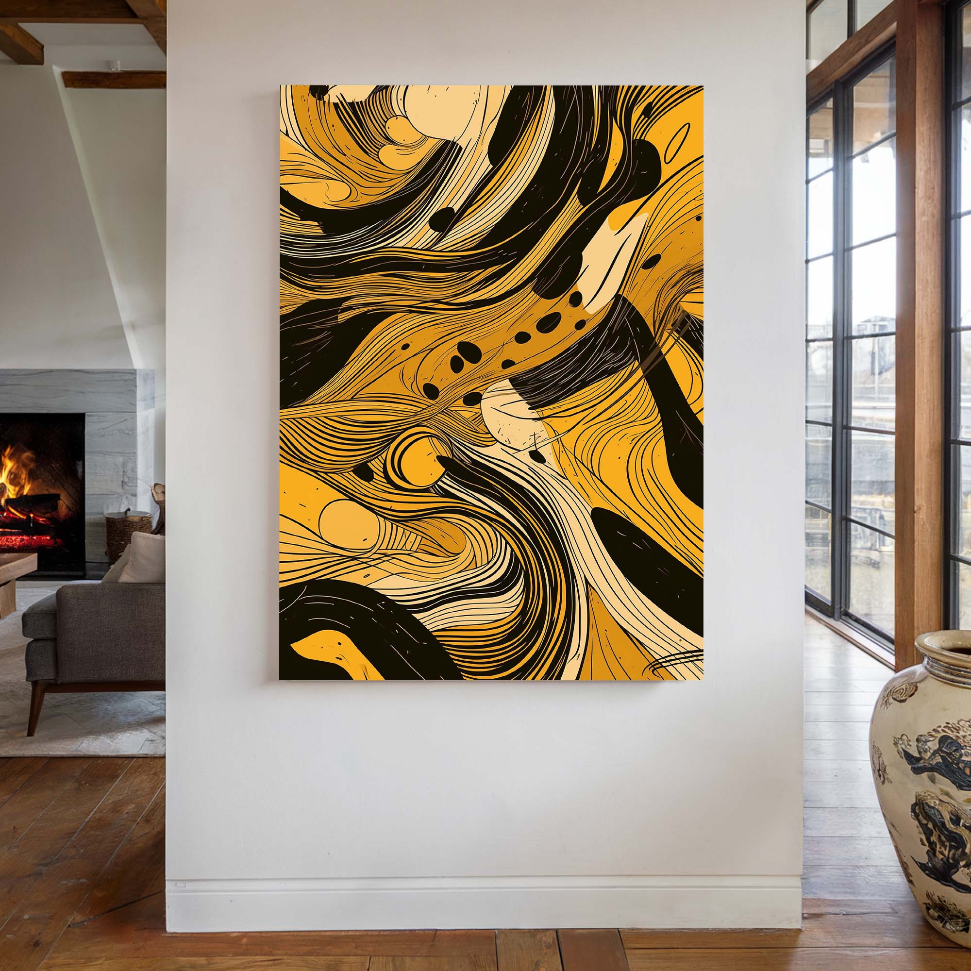 Golden Pleats Canvas Print Canvas Art Wildfrog Art