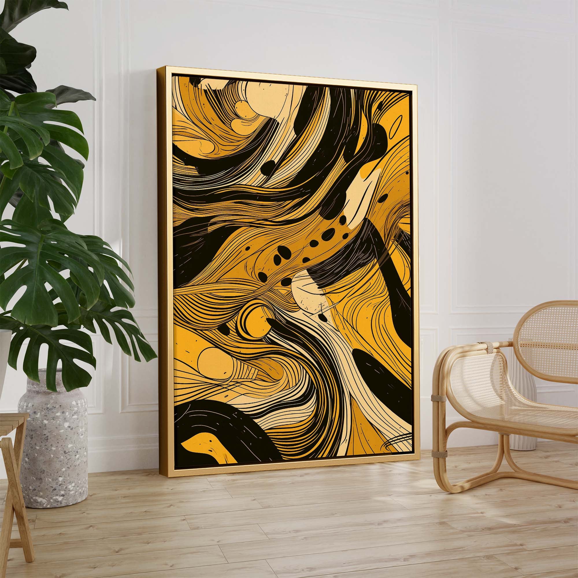 Golden Pleats Canvas Print Canvas Art Wildfrog Art