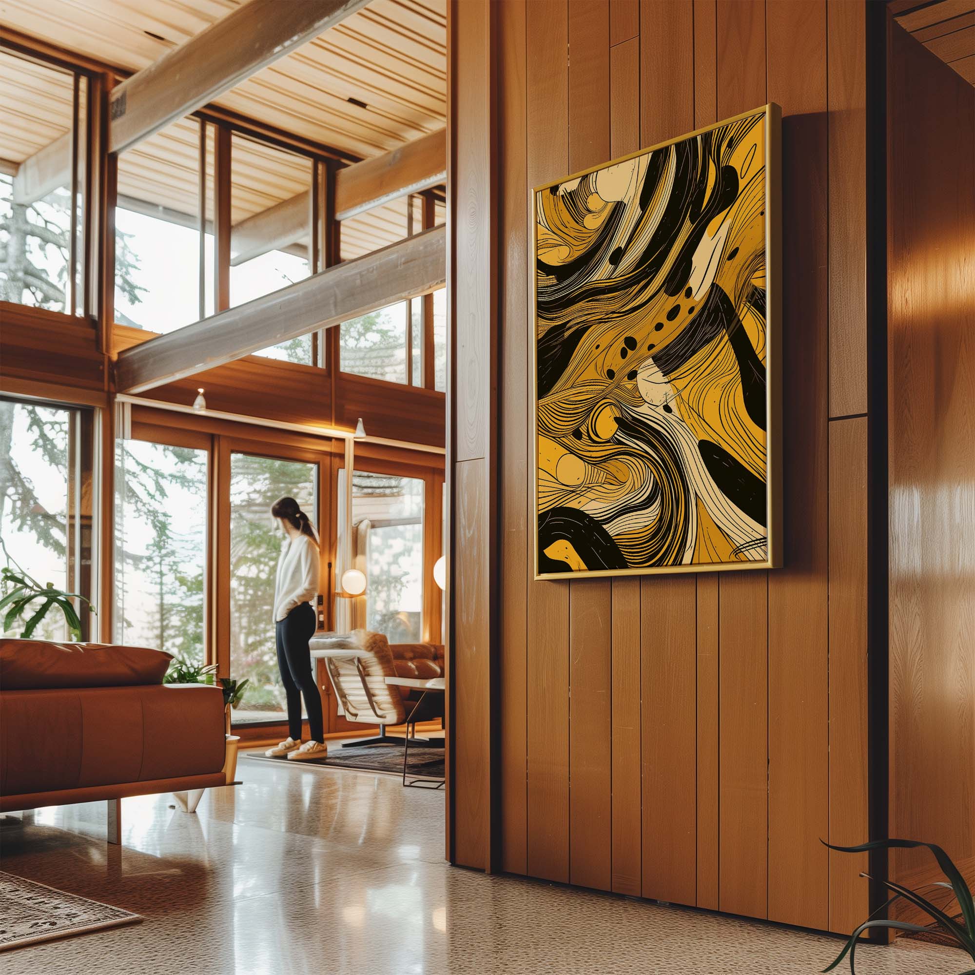 Golden Pleats Canvas Print Canvas Art Wildfrog Art