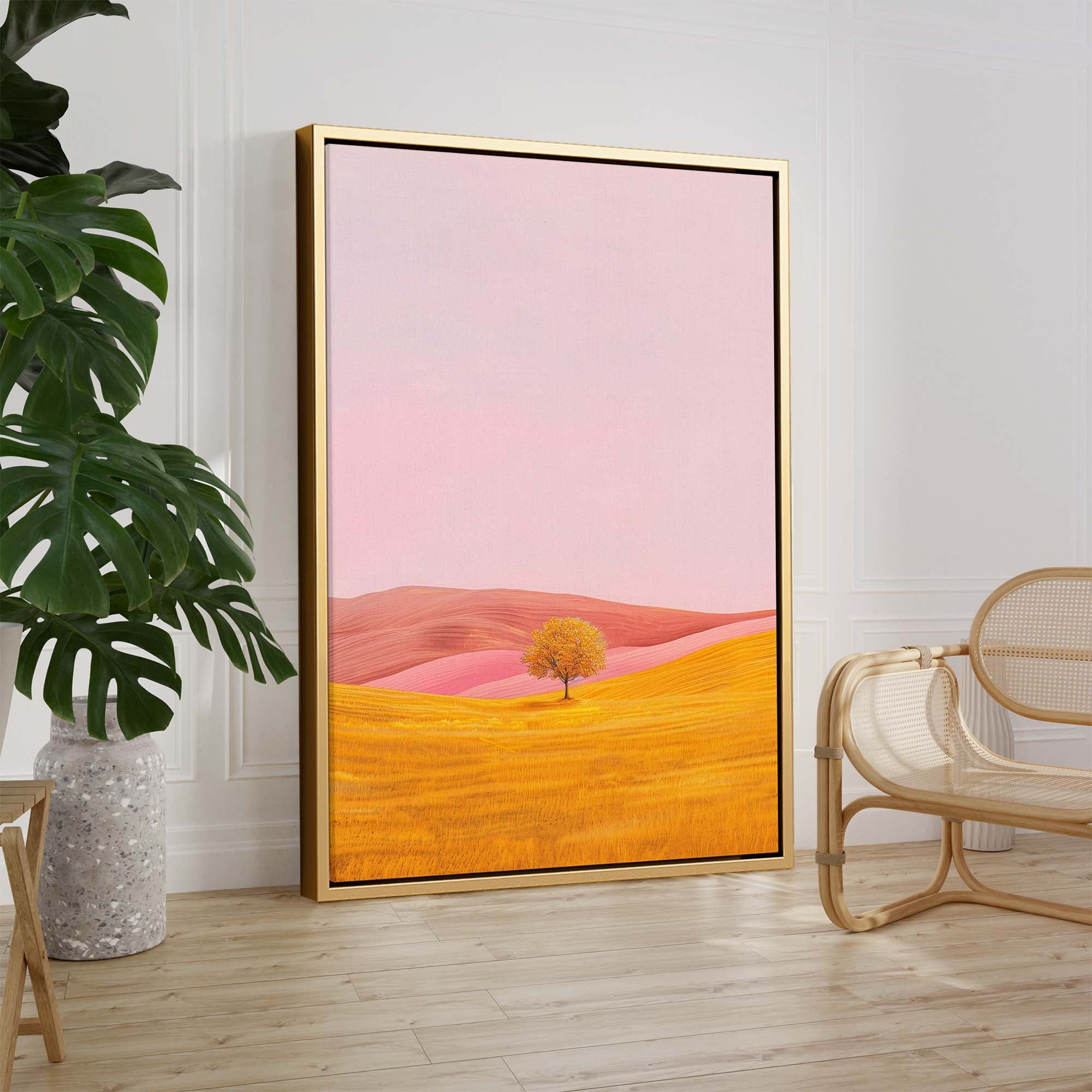 Golden Silk Hills Canvas Print