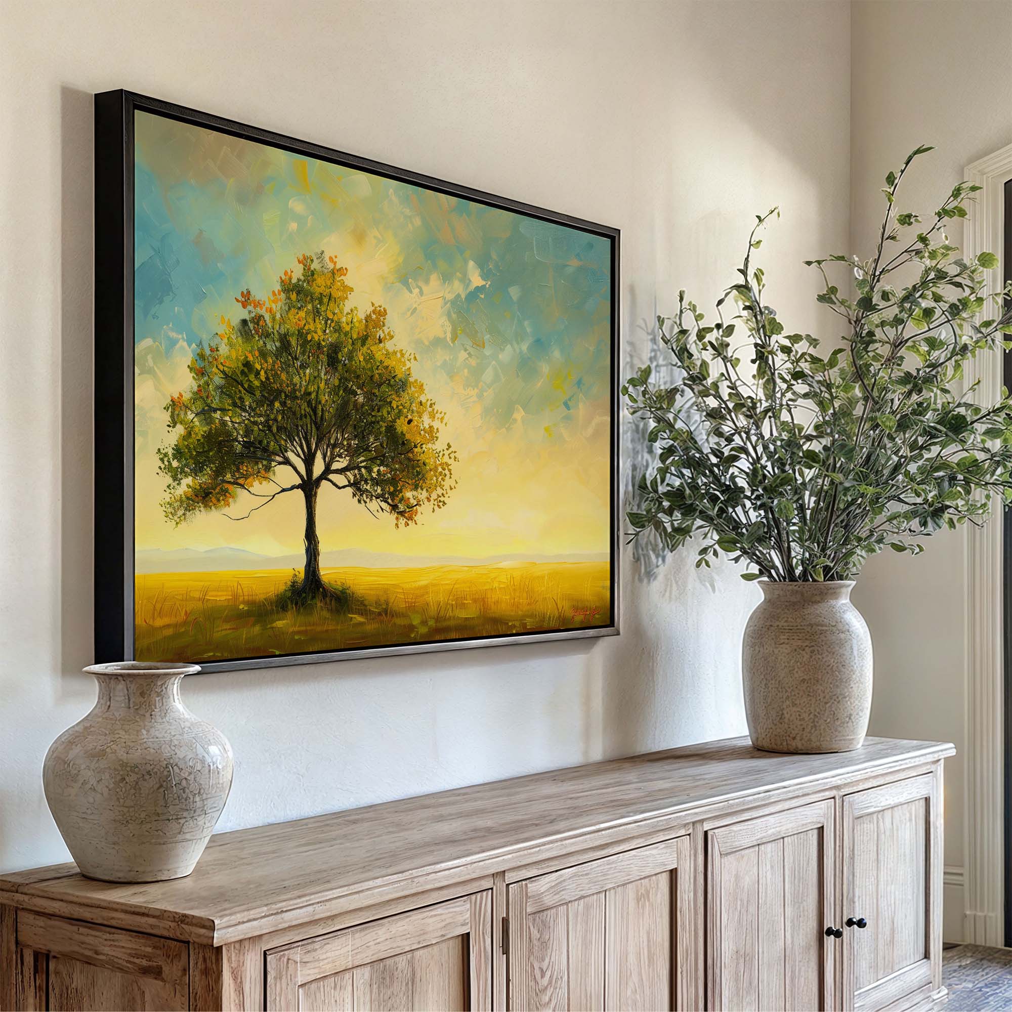Golden Whisper Tree Canvas Print