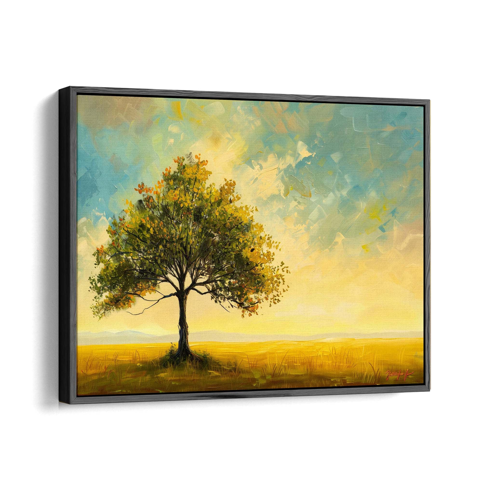 Golden Whisper Tree Canvas Print