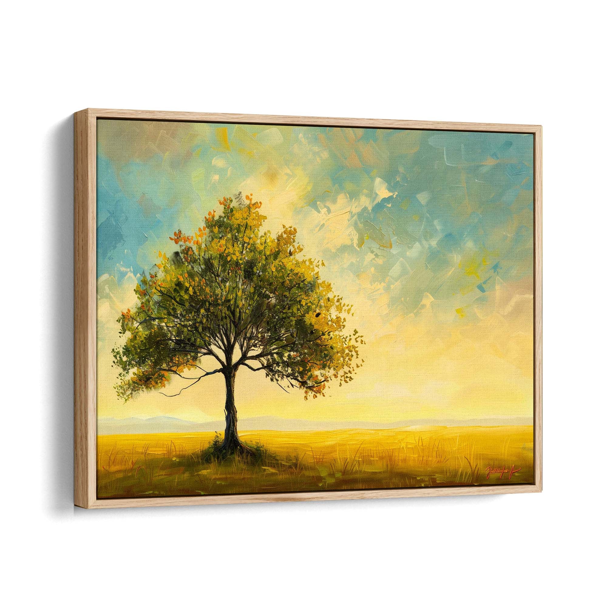 Golden Whisper Tree Canvas Print
