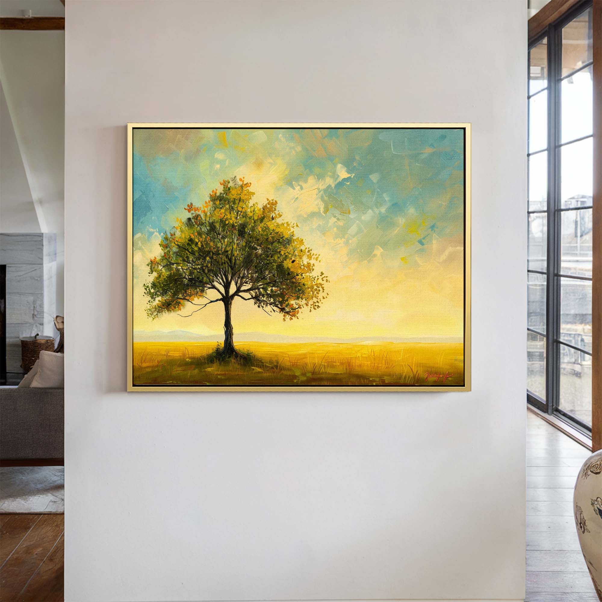Golden Whisper Tree Canvas Print