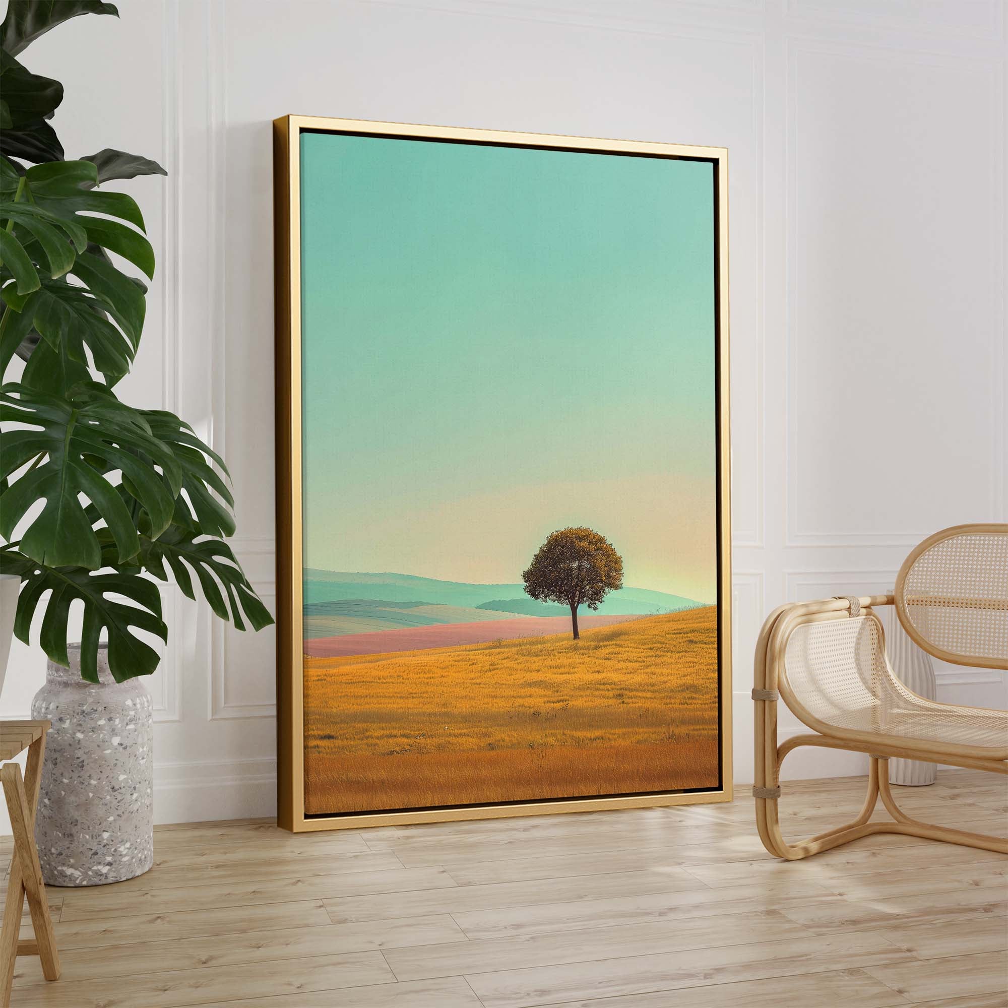 Hushed Sunrise Tree Canvas Print