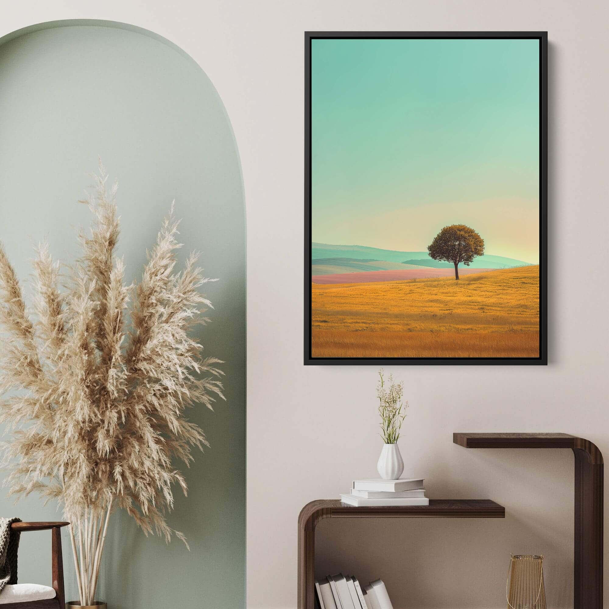 Hushed Sunrise Tree Canvas Print