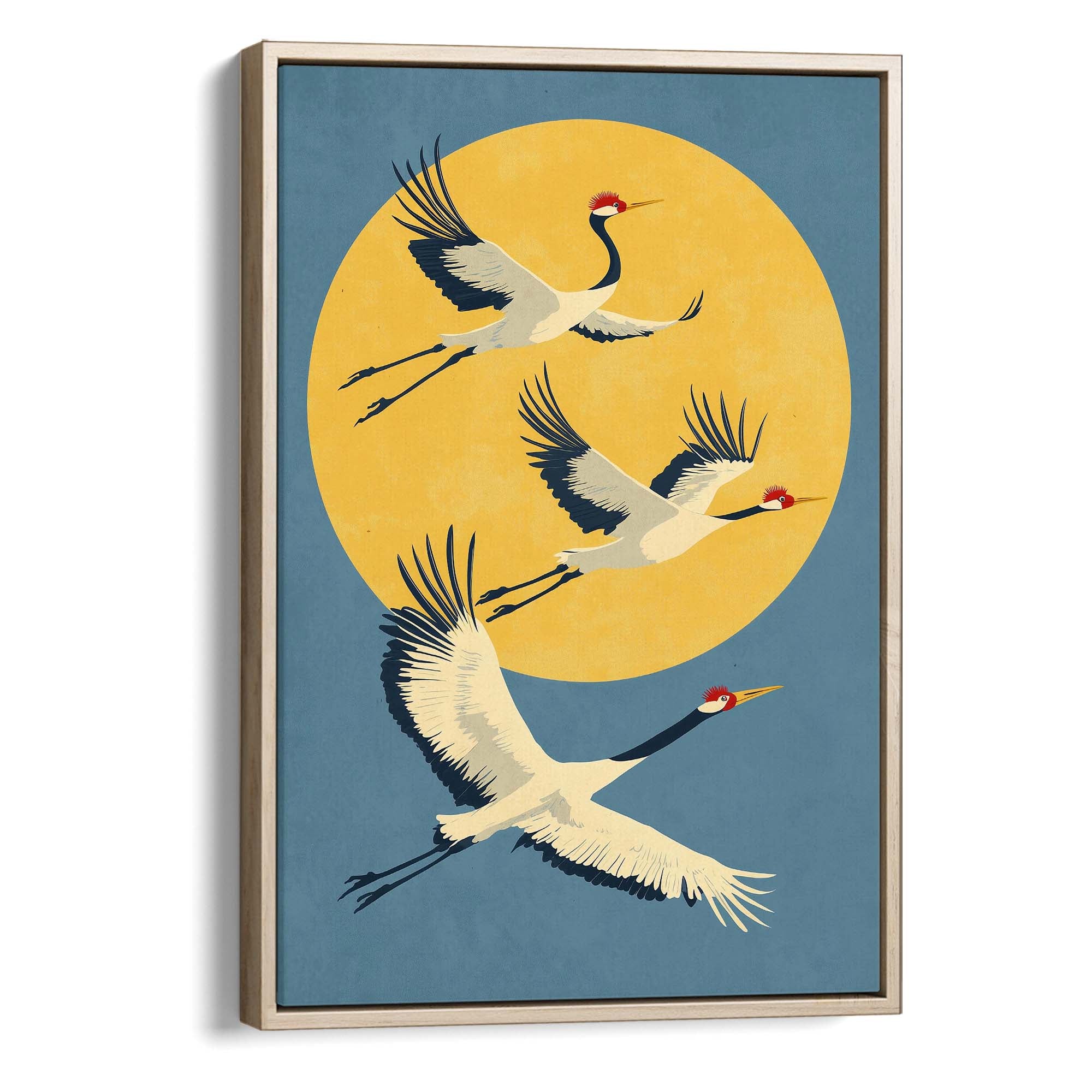 Japandi Cranes Canvas Print Canvas Art Wildfrog Art