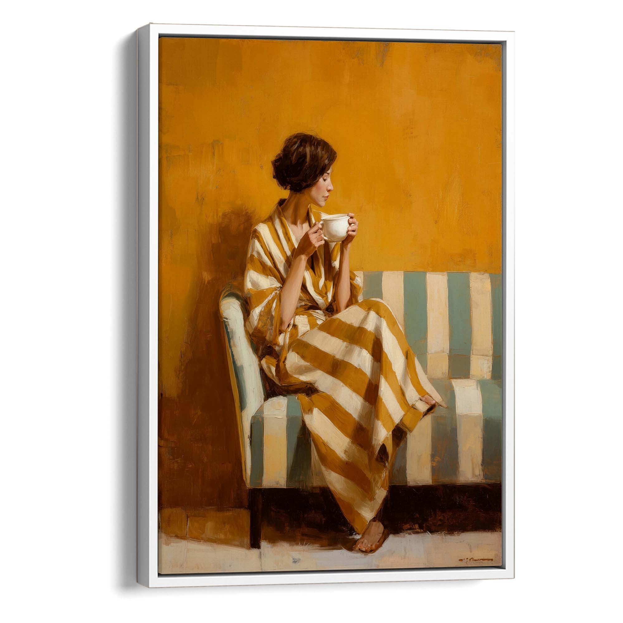 Lady in Stripes Canvas Print