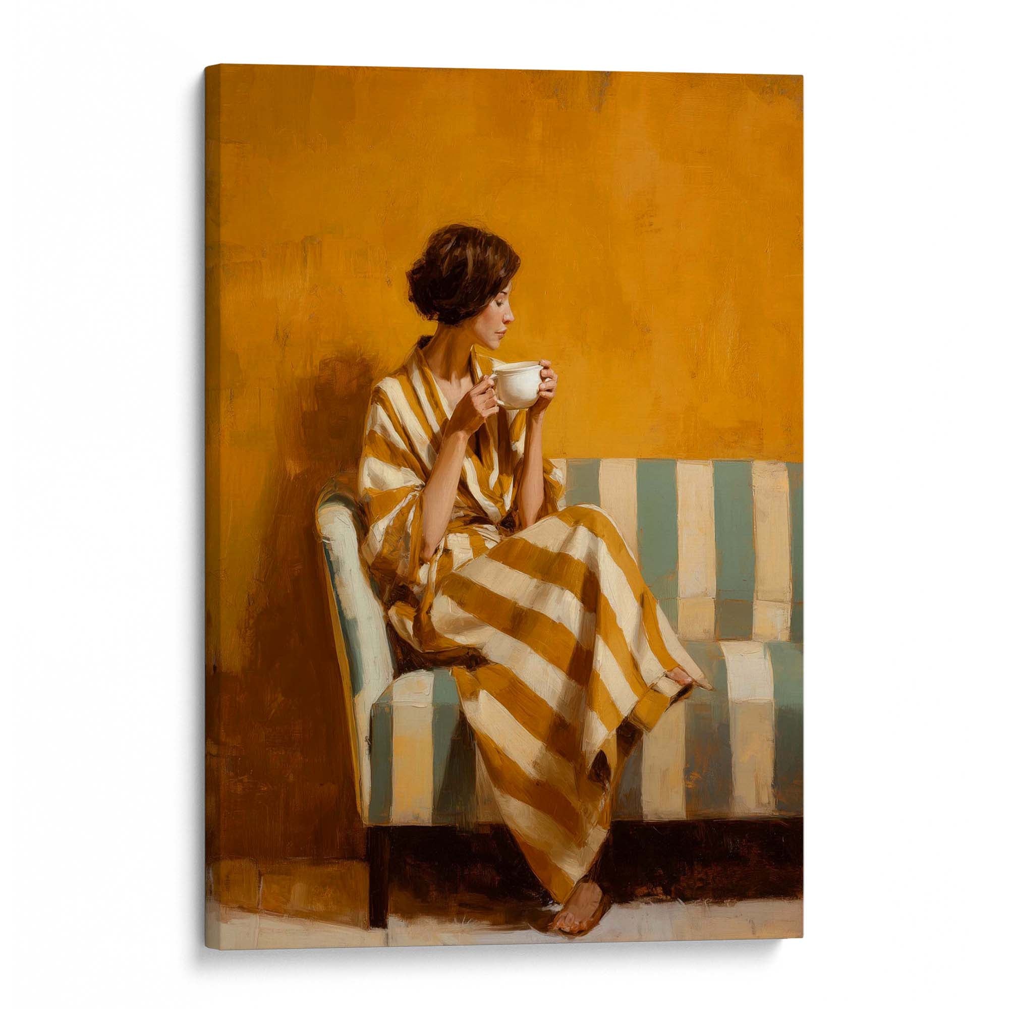 Lady in Stripes Canvas Print
