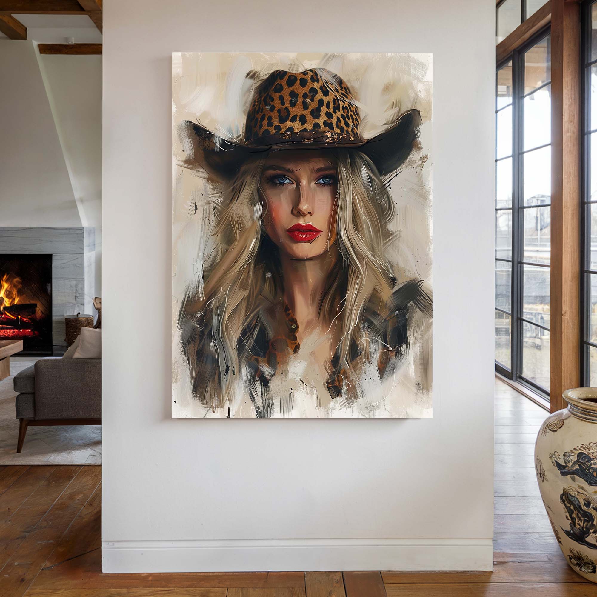 Leopard Stare Canvas Print