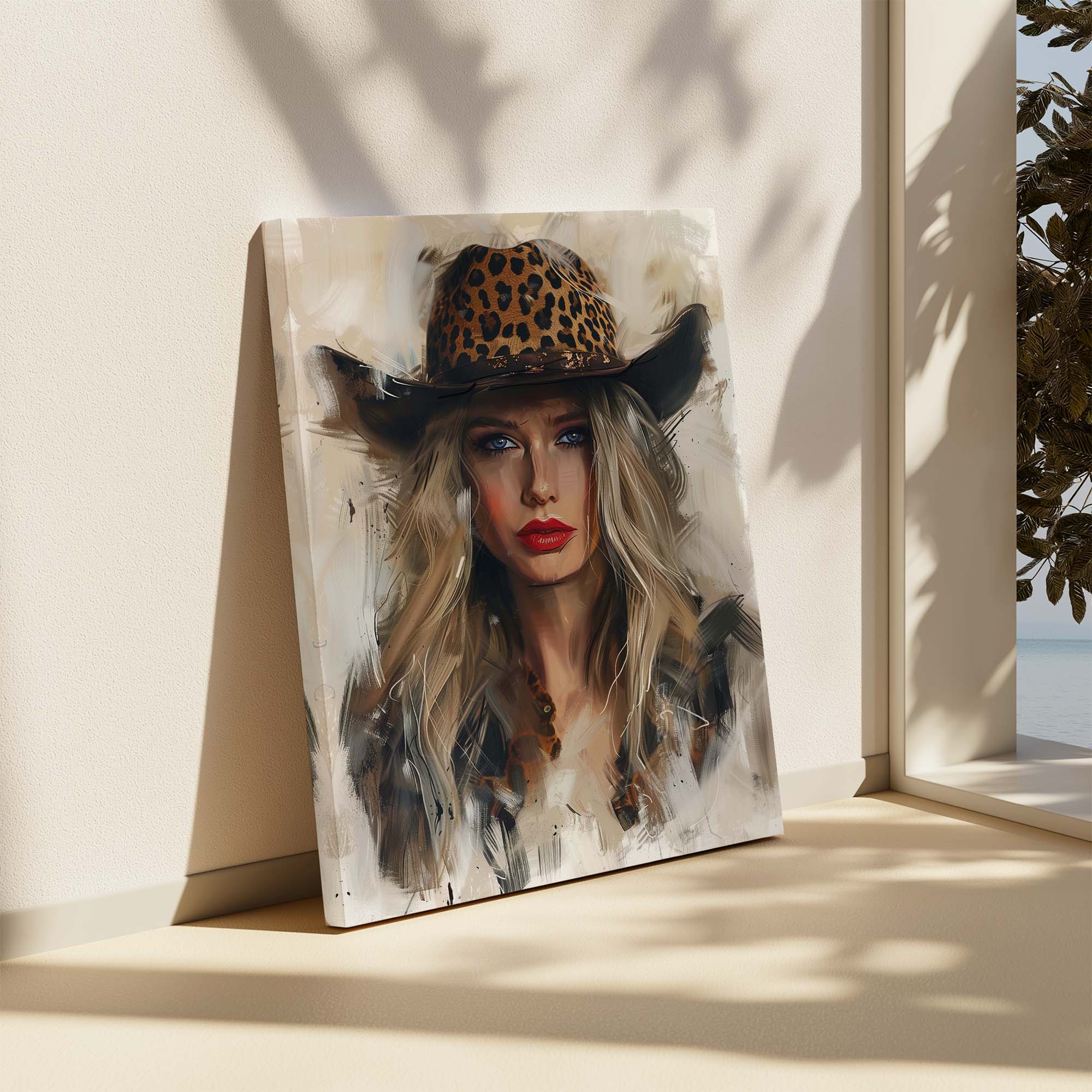 Leopard Stare Canvas Print